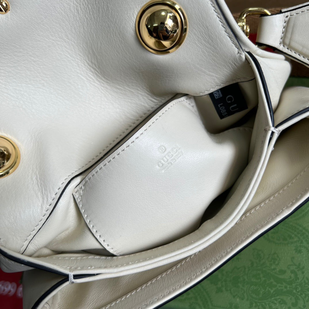 gg Blondie Mini Bag White For Women, Women’s Bags 8.7in/22cm gg 698643 UXXAG 9161