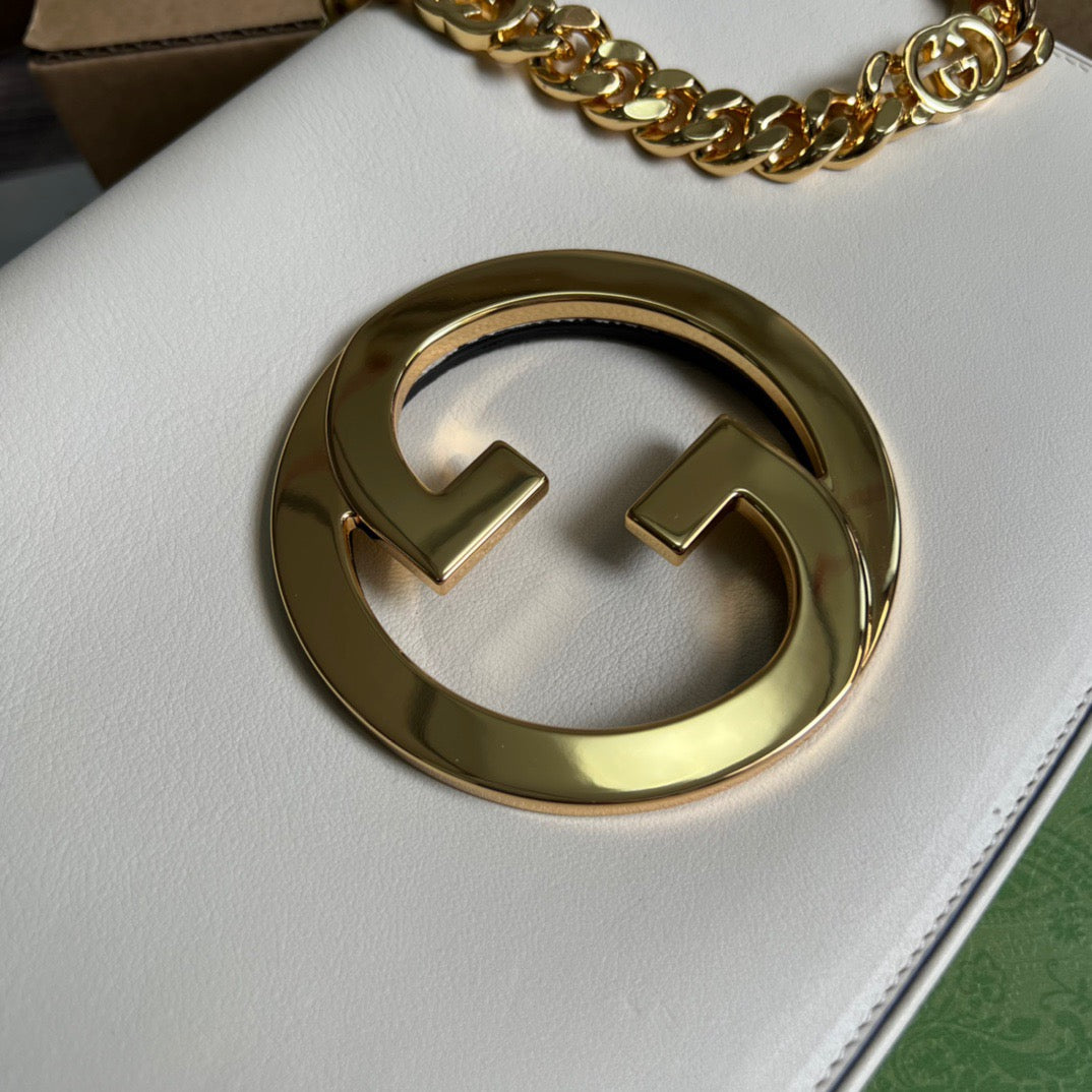 gg Blondie Shoulder Bag White For Women, Women’s Bags 11in/28cm gg 699268 UXX0G 9022