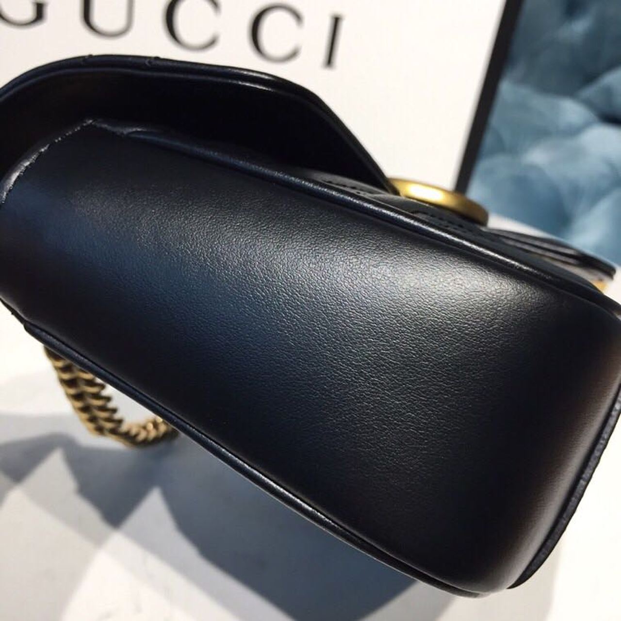 gg Marmont Matelassé Mini Bag Black Matelassé Chevron With A Heart For Women 8.5in/22cm gg 446744 DTDIT 1000
