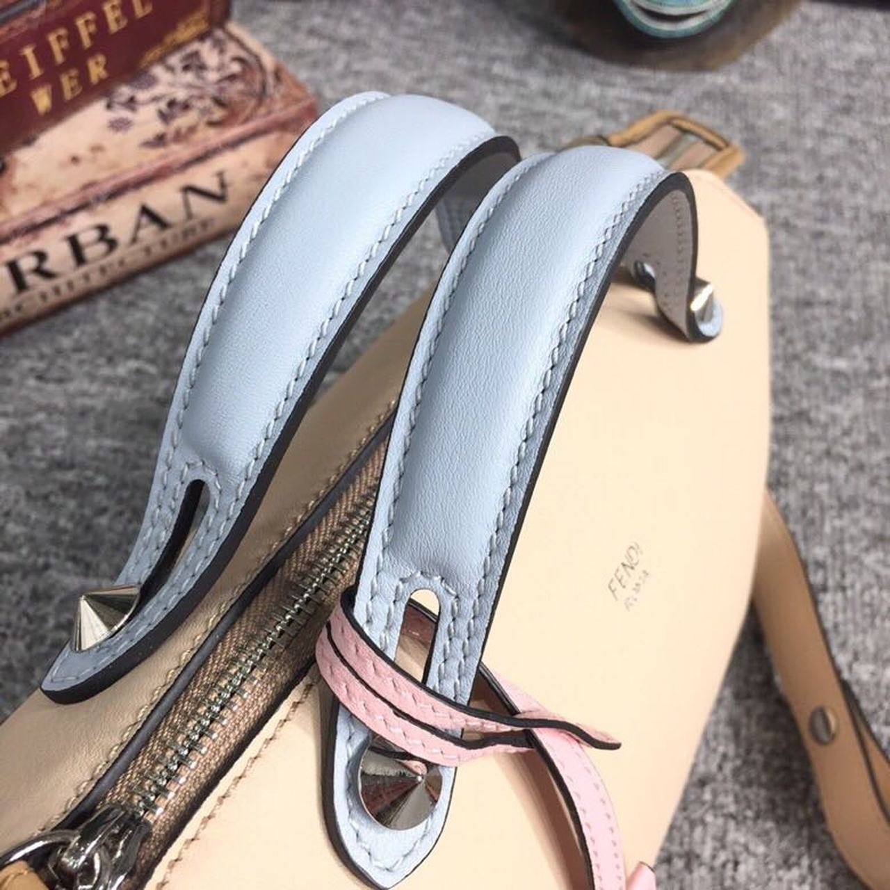FI By The Way Medium Bag Beige For Women, Handbags, Shoulder And Crossbody Bags 10.6in/27cm FF 8BL1461