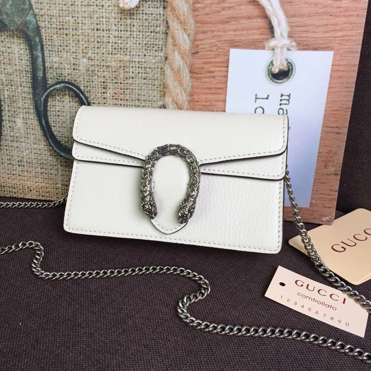 gg Dionysus Super Mini Bag White For Women 6.5in/16cm gg 476432 CAOGM 9174