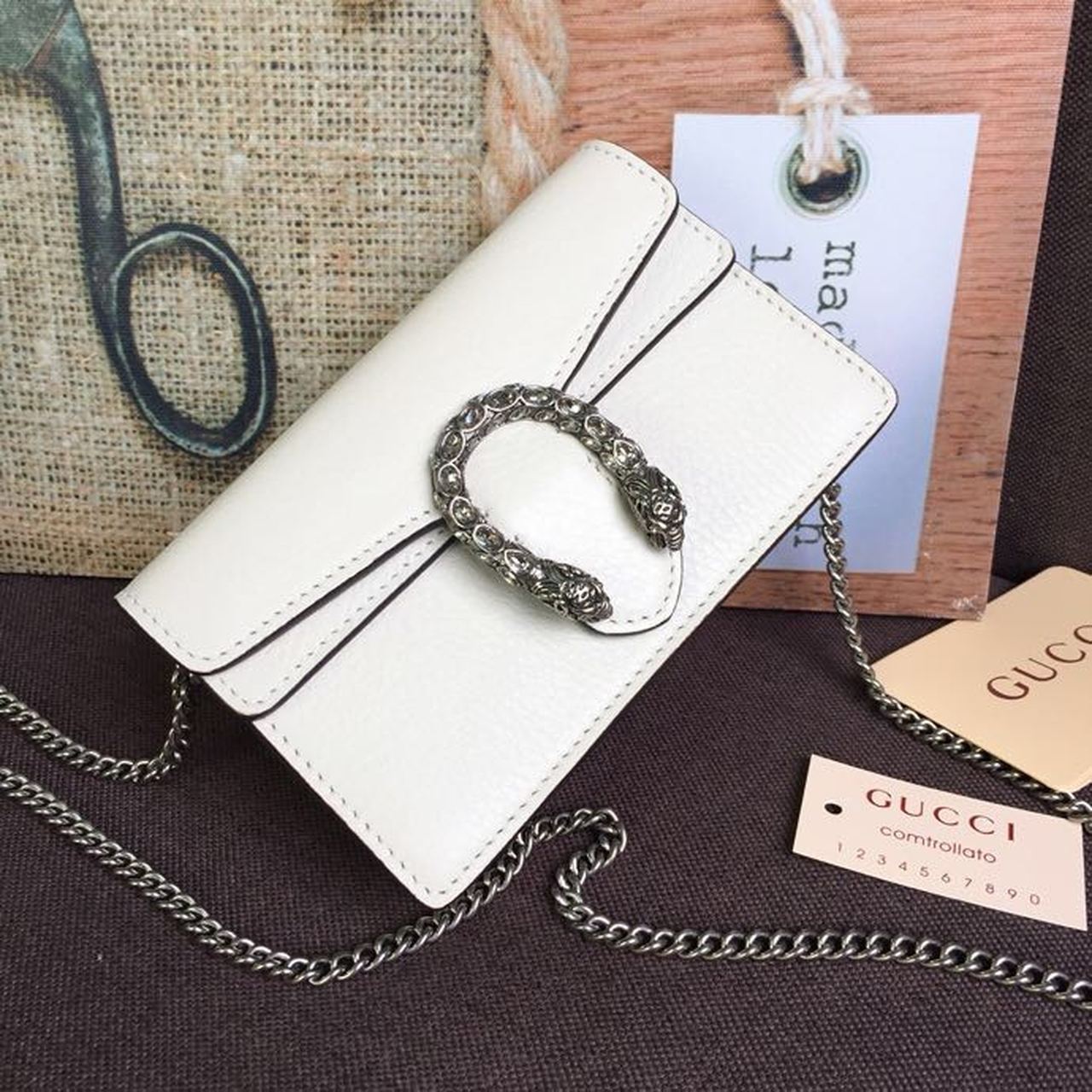 gg Dionysus Super Mini Bag White For Women 6.5in/16cm gg 476432 CAOGM 9174