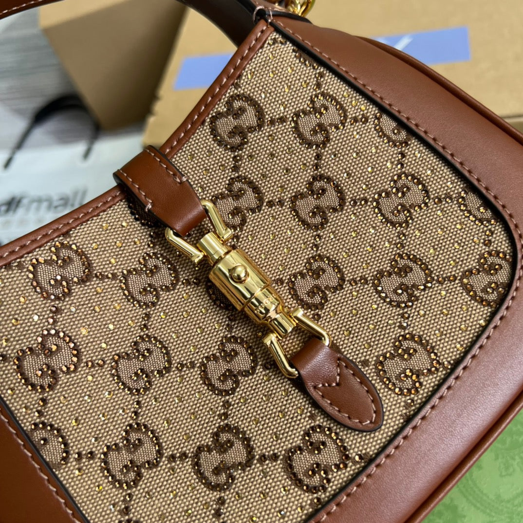gg Jackie 1961 Mini gg Shoulder Bag Beige For Women, Women’s Bags 7.5in/19cm gg 675799 21HRG 2687