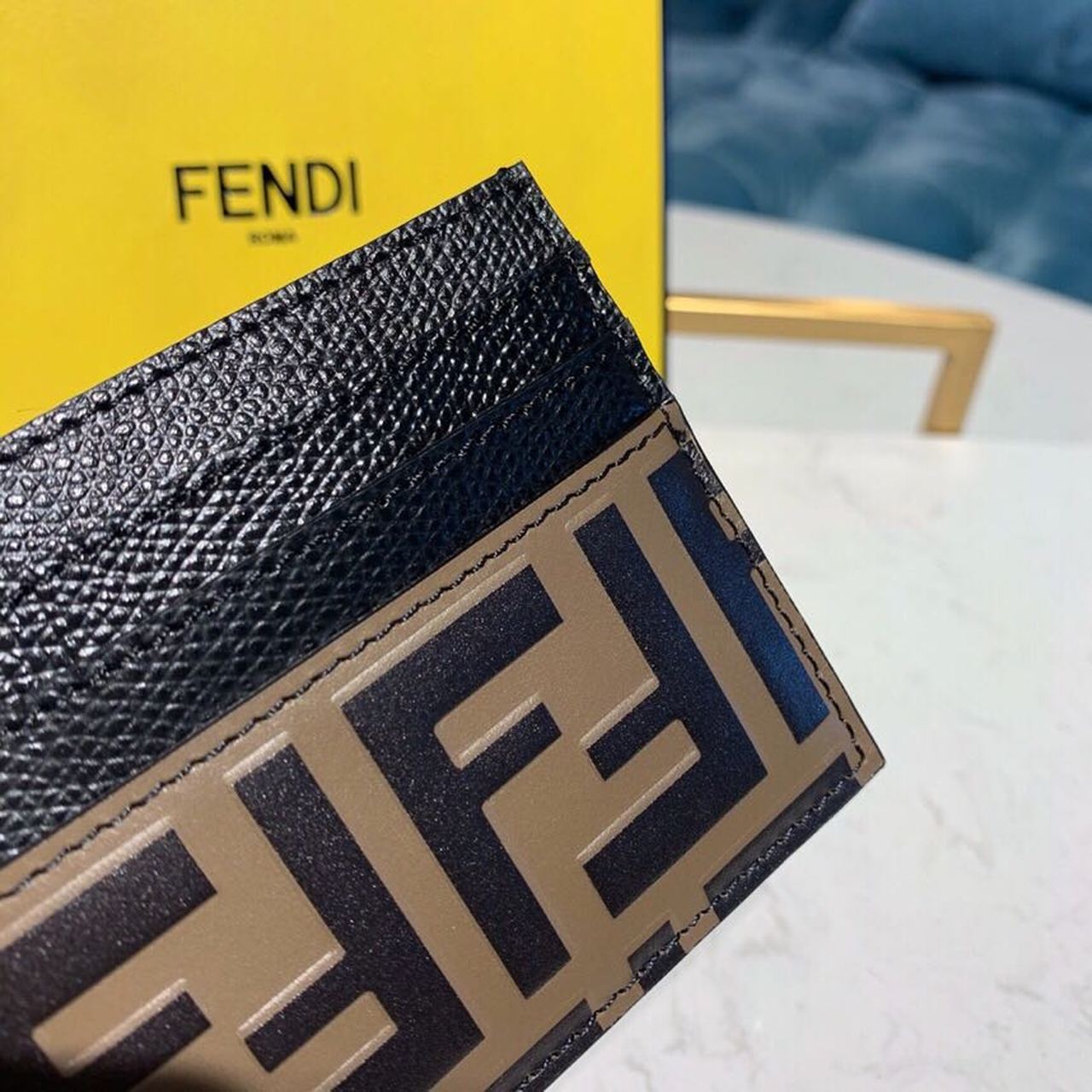 FI Card Holder Black For Women, Wallet 3.9in/10cm FF 8M0269
