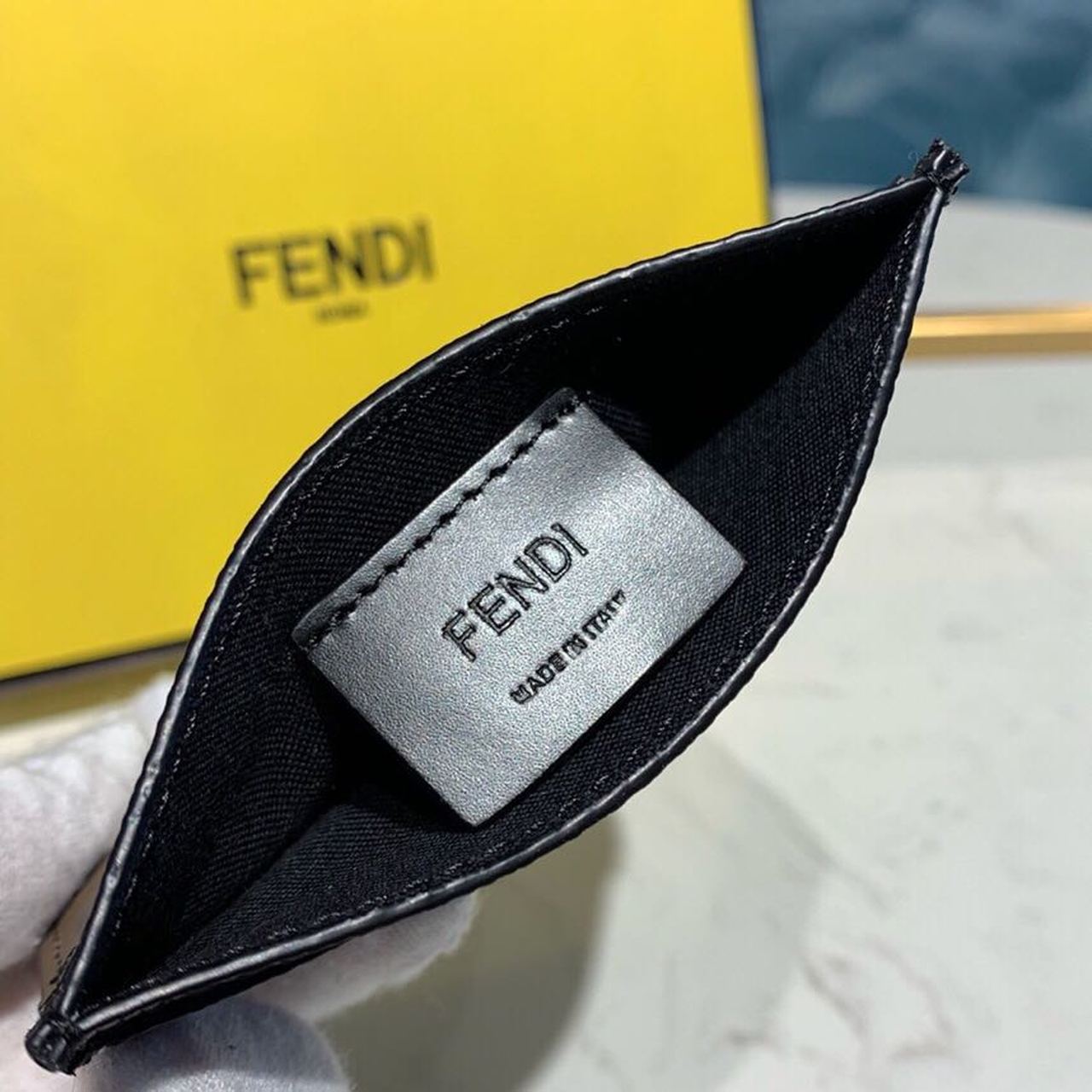 FI Card Holder Black For Women, Wallet 3.9in/10cm FF 8M0269