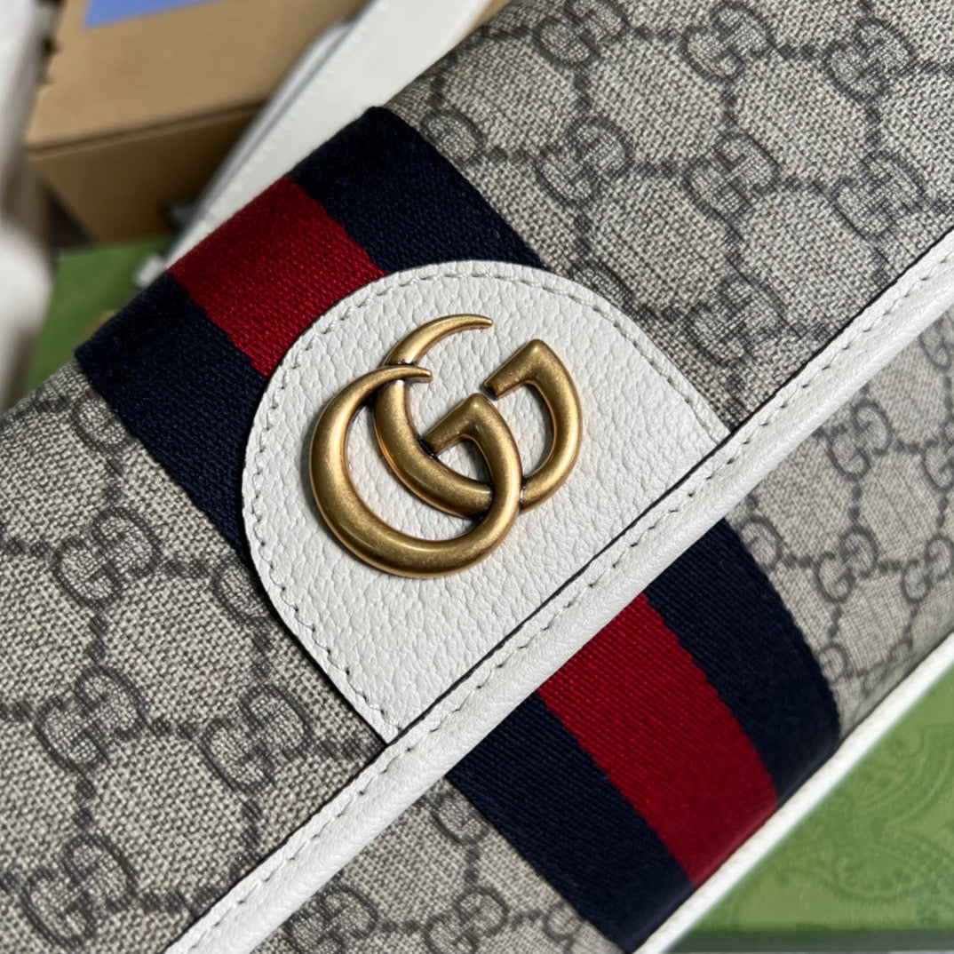gg Ophidia Belt Bag Beige And Ebony gg Supreme Canvas, A Material With Low Environmental Impact For Men 8.7in/22cm gg 674081 96IWT 9794