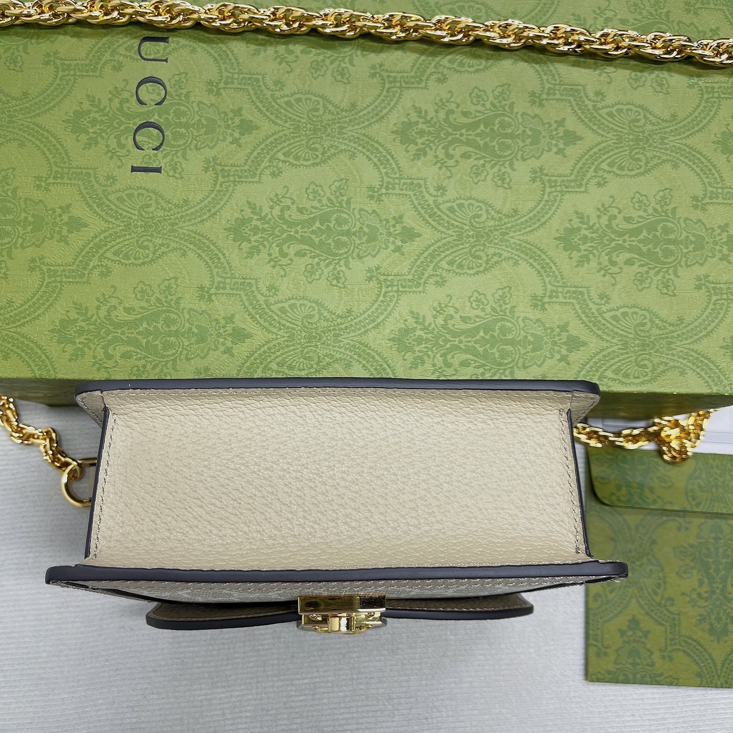 gg Ophidia gg Mini Shoulder Bag Beige For Women, Women’s Bags 6.9in/18cm gg 696180 UULAG 9682