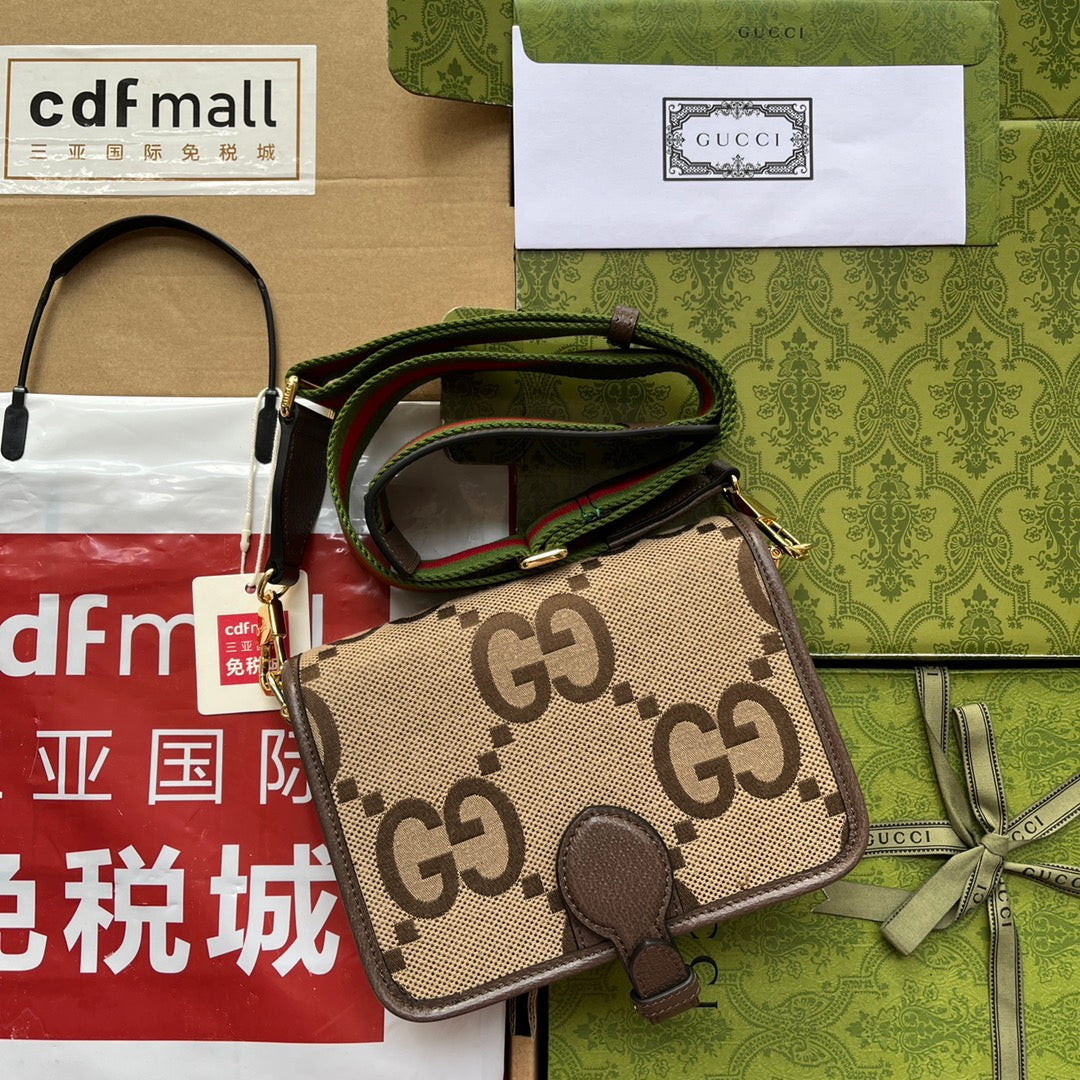 gg Jumbo gg Canvas Shoulder Bag Beige And Multicolor For Women, Women’s Bags 7.8in/20cm gg 699438 UKMDG 2570