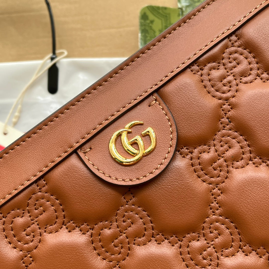 gg Matelassé Small Bag Brown For Women, Women’s Bags 10.2in/26cm gg 702200 UM8HG 2595