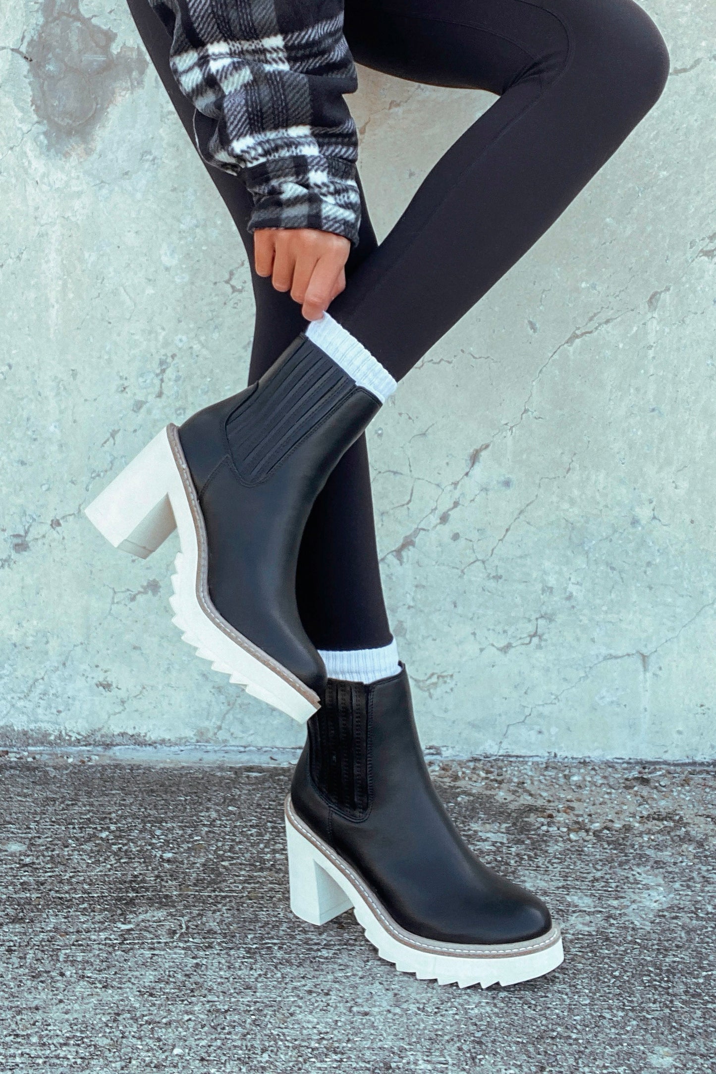 Beau Faux Leather Booties -Black