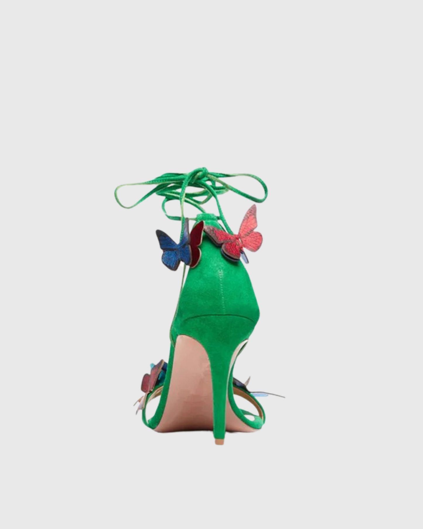 Carla Butterfly Embellished Sandals In Green