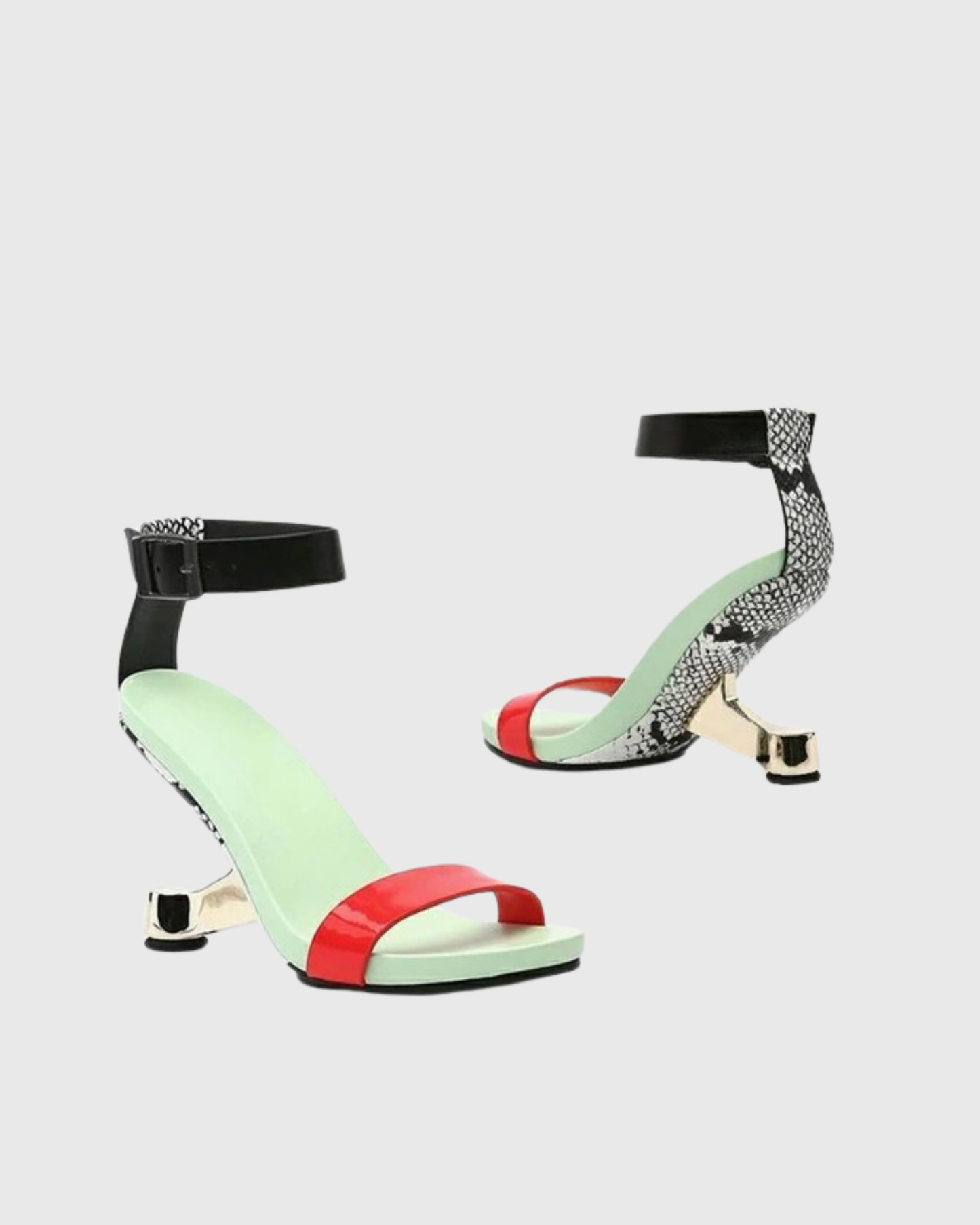 Carmen Alien Heel Strap Sandals In Multicolor