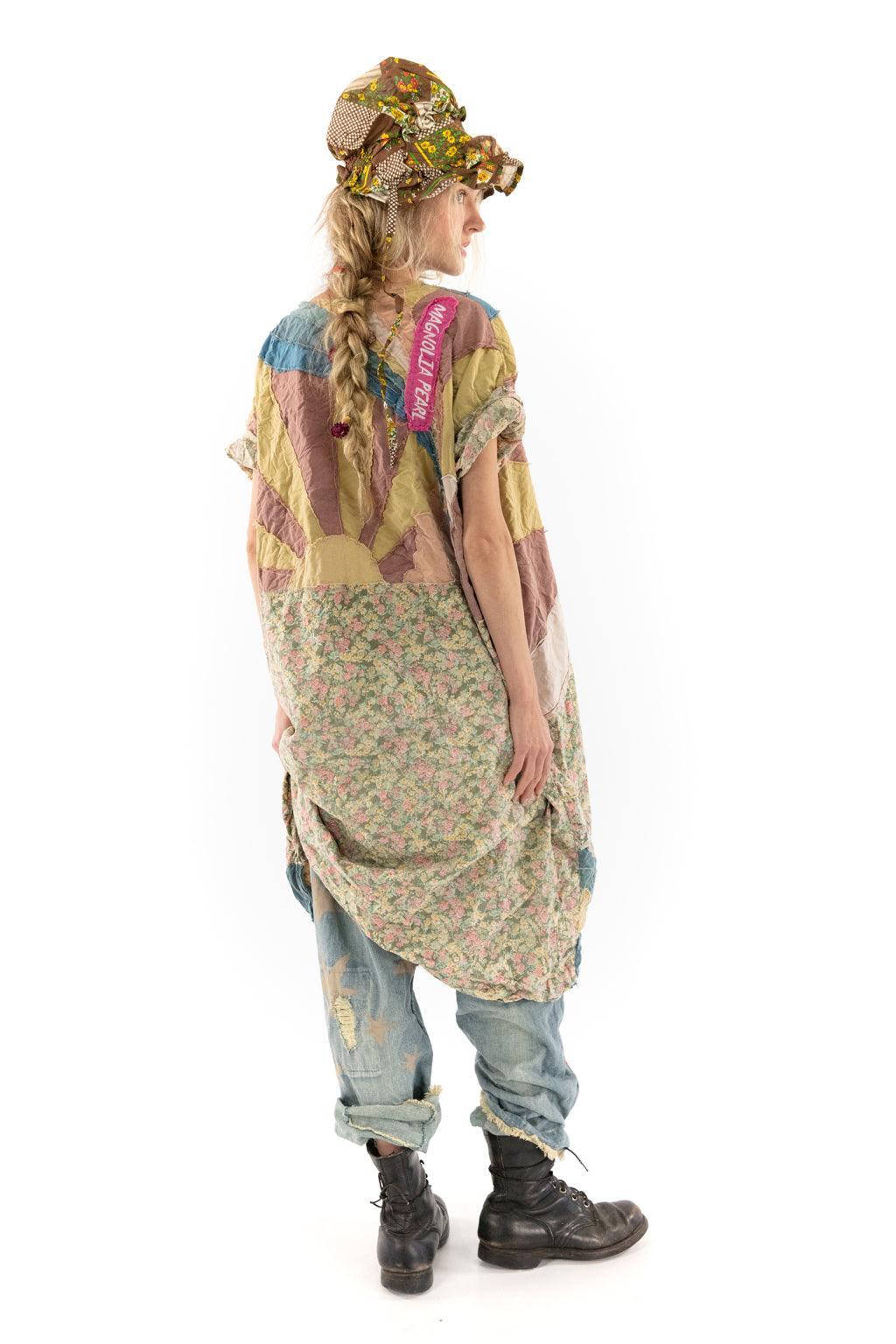 Appliqué Artist Smock Dress