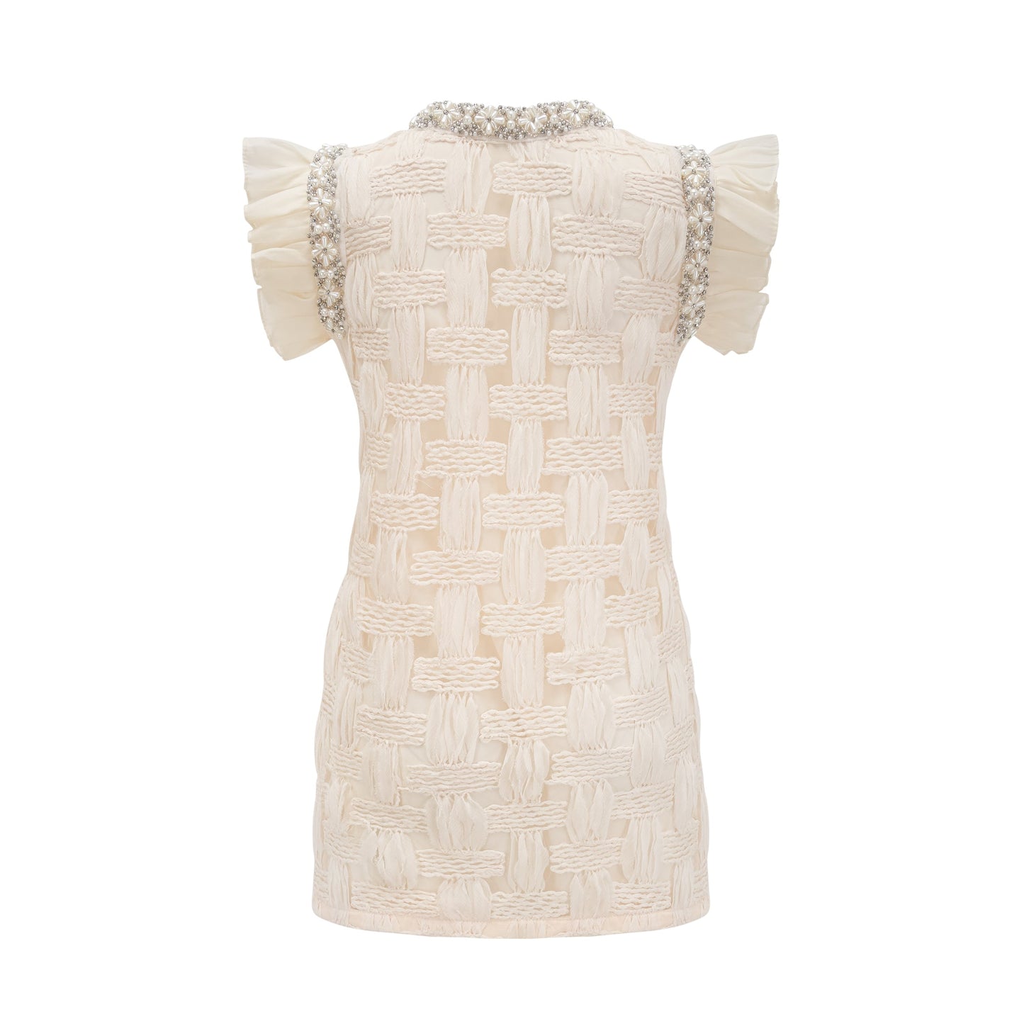 Bernadette interwoven embellished mini dress