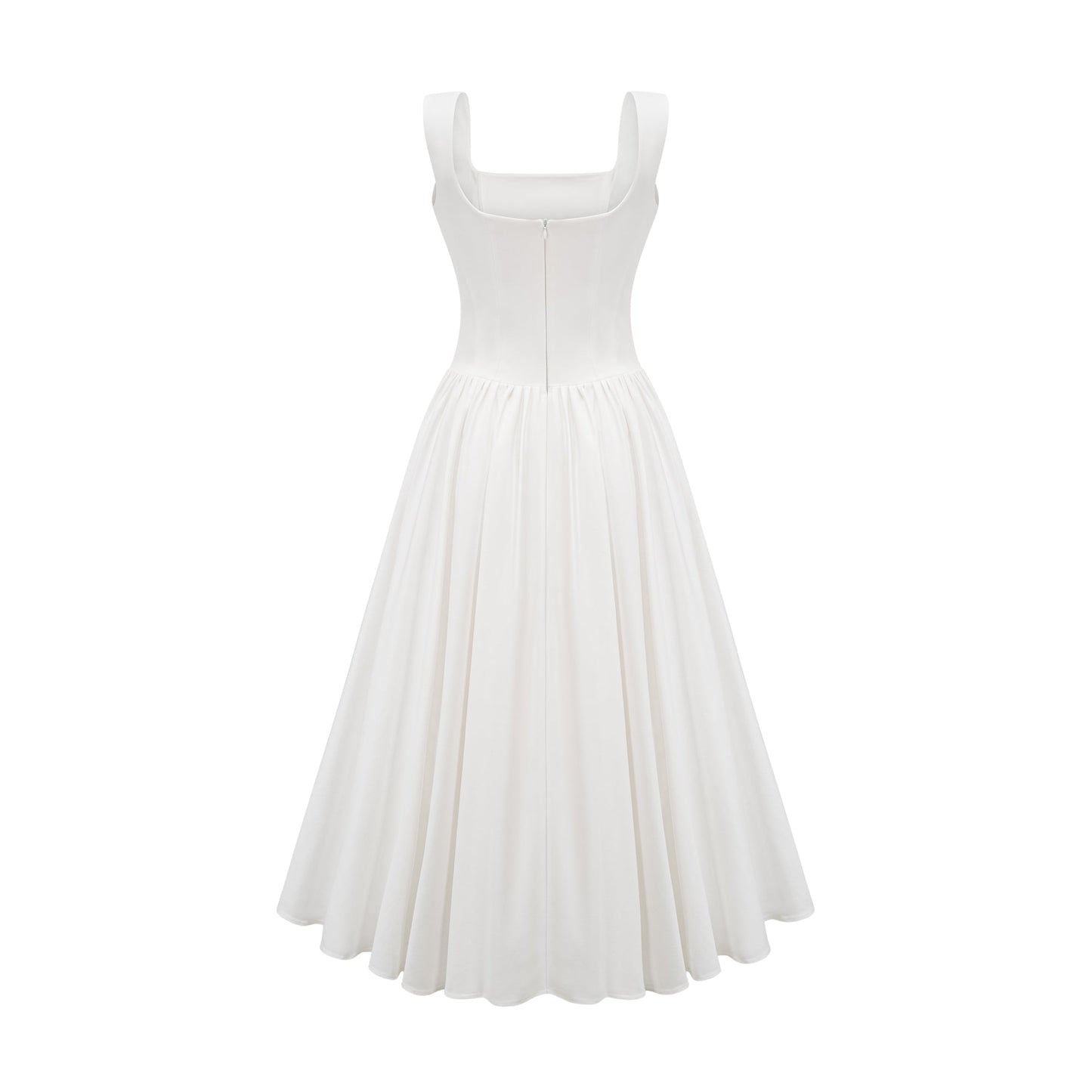 Sadie white pleated corset gown dress