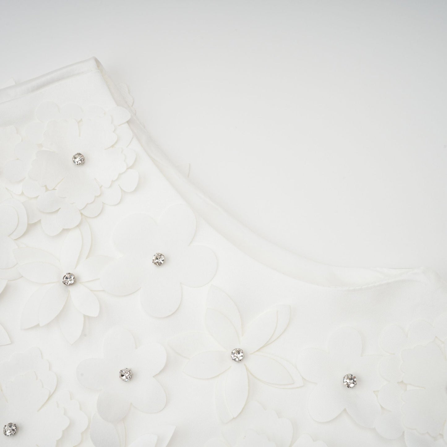Genevieve faux-flower mini dress