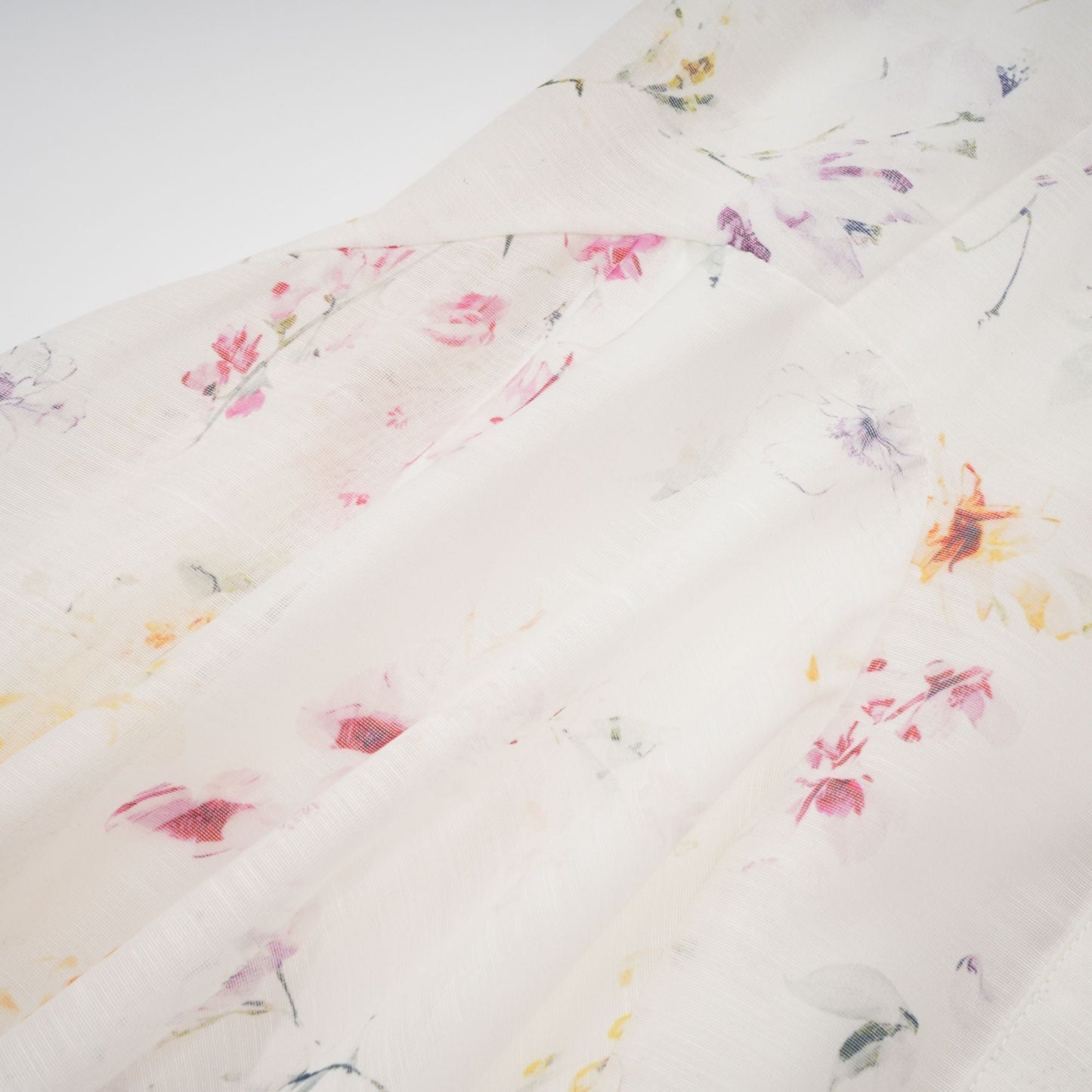 Zoé white floral-print tied midi dress