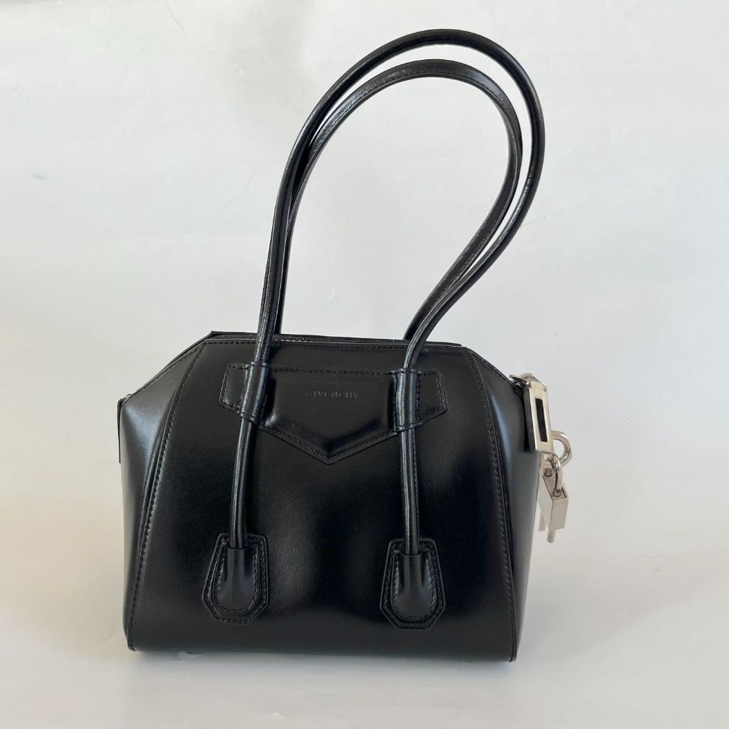 Givenchy Black Mini Antigona Lock Handbag