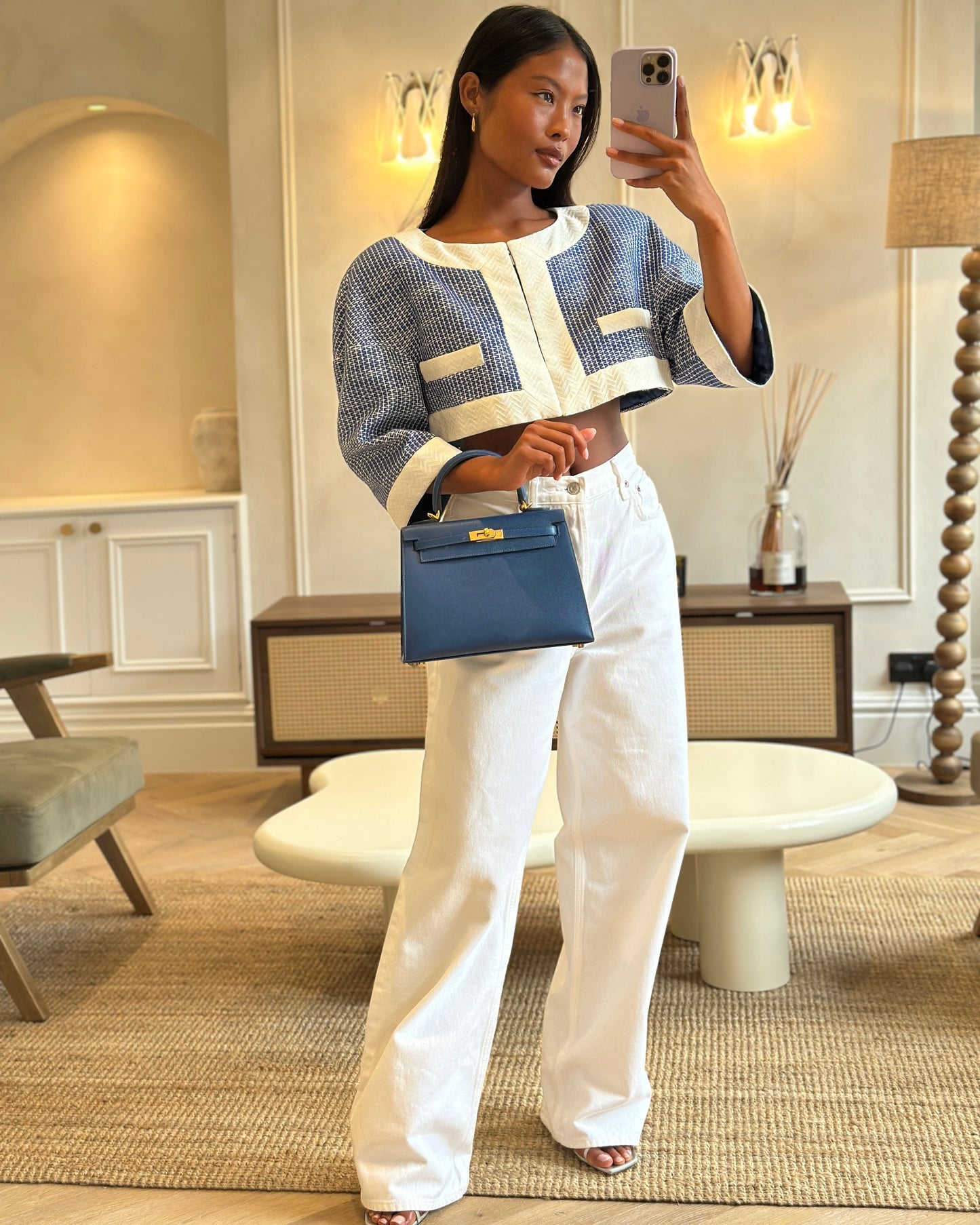 *FIRE PRICE* Hermès Kelly 25cm Sellier Bag in Deep Blue Madame Leather with Gold Hardware