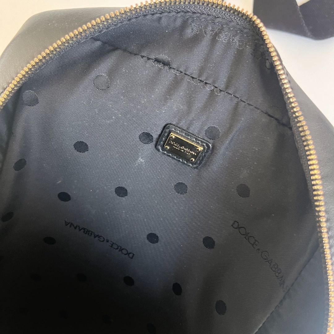 Dolce & Gabbana black leather back bag one shoulder