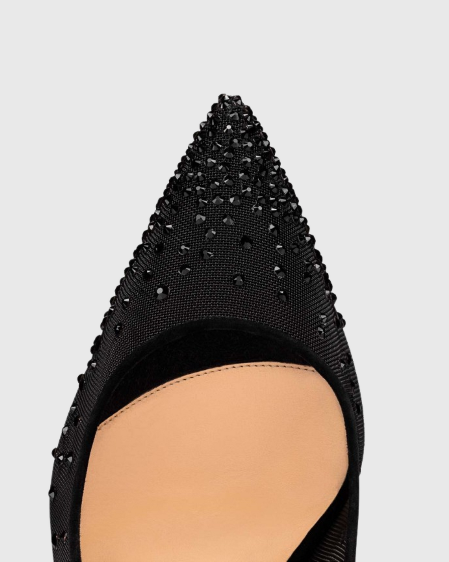 Leone Rhinestone Mesh Pumps In Black
