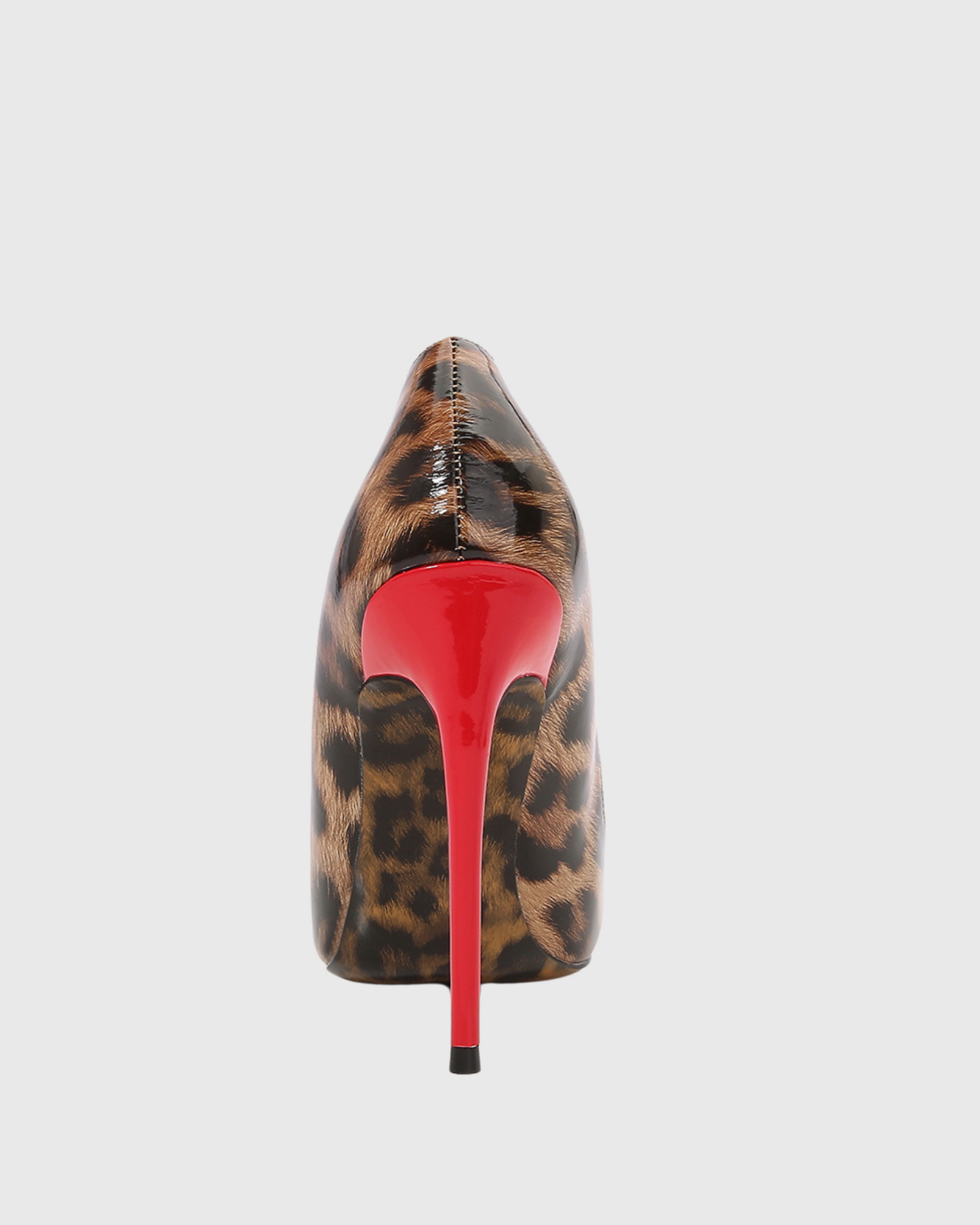 Mila Leopard Print Splicing Pumps In Red