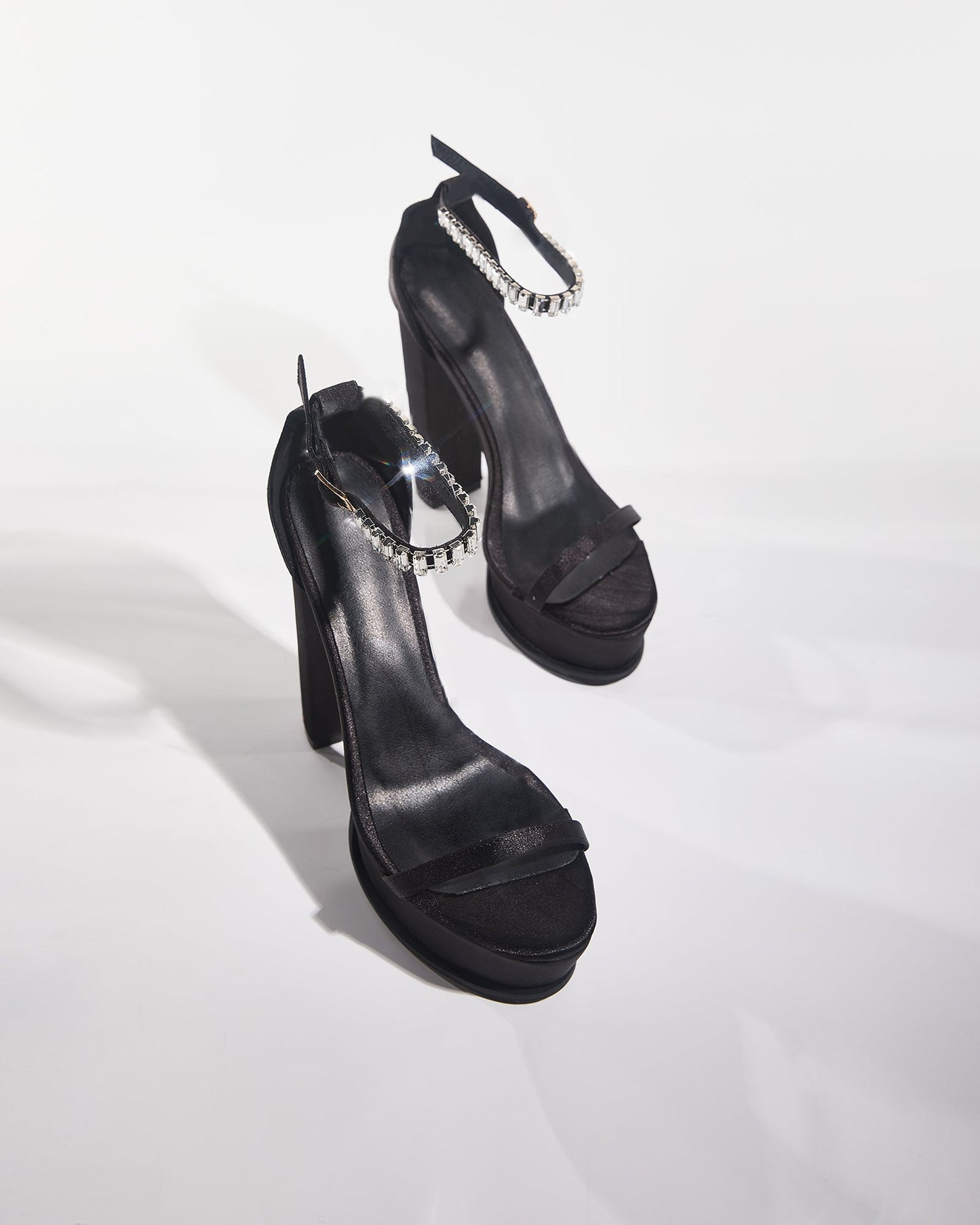 Monroe Satin Strap Platform Sandals
