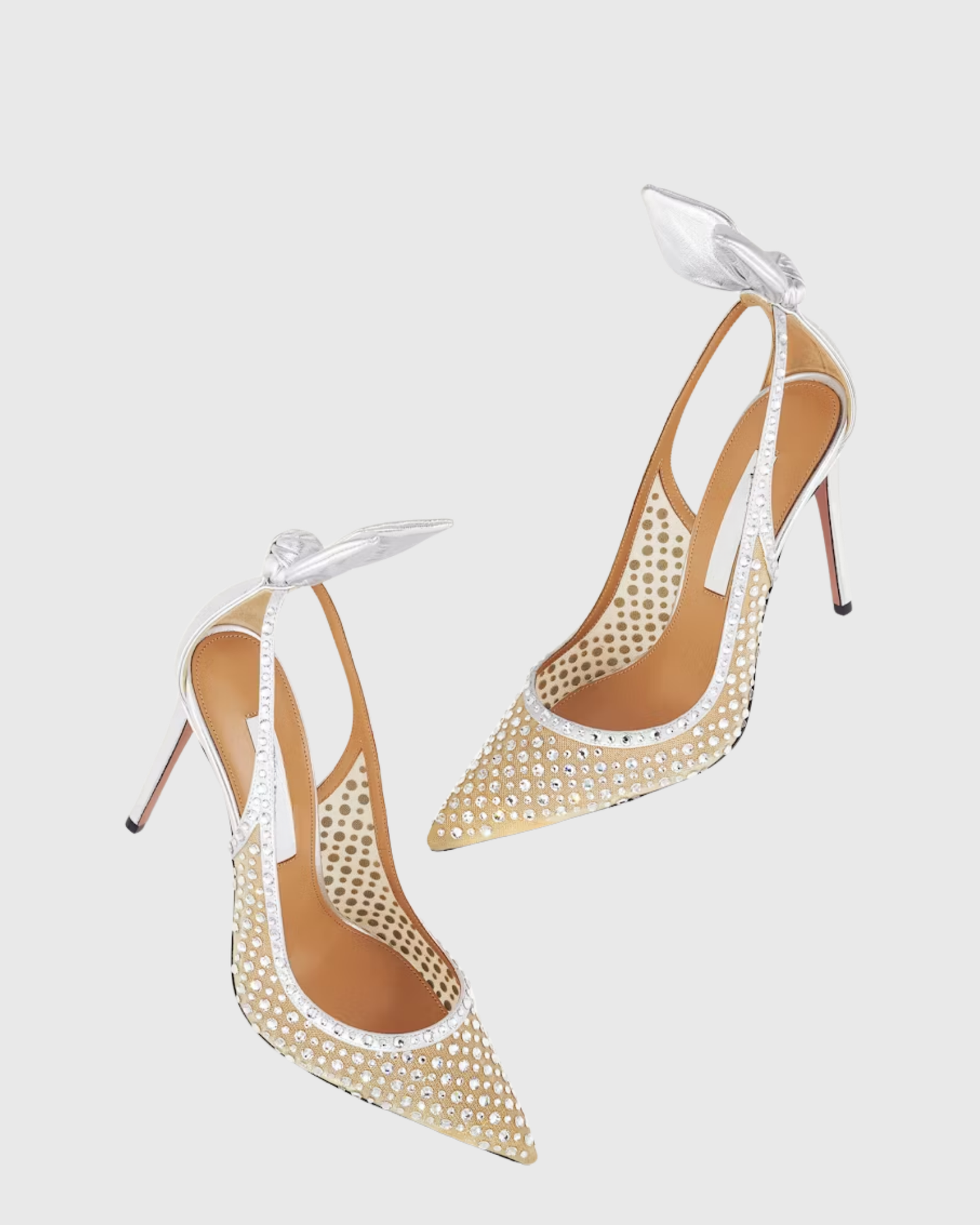 Orsa Diamond Mesh Bow Tie Pumps