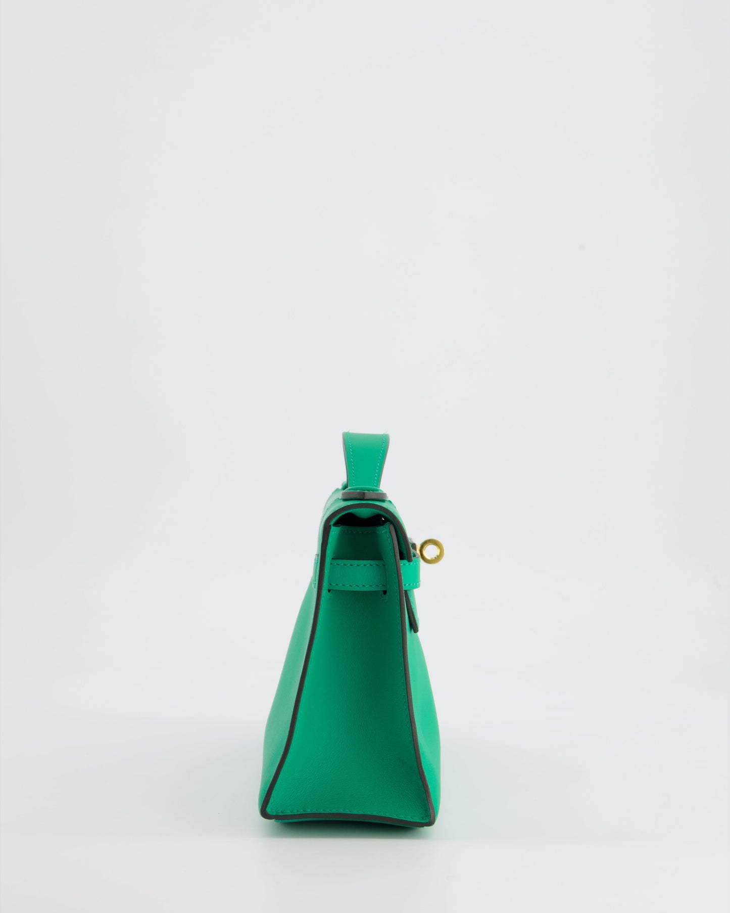 *FIRE PRICE* Hermès Kelly Pochette in Menthe Swift Leather with Gold Hardware