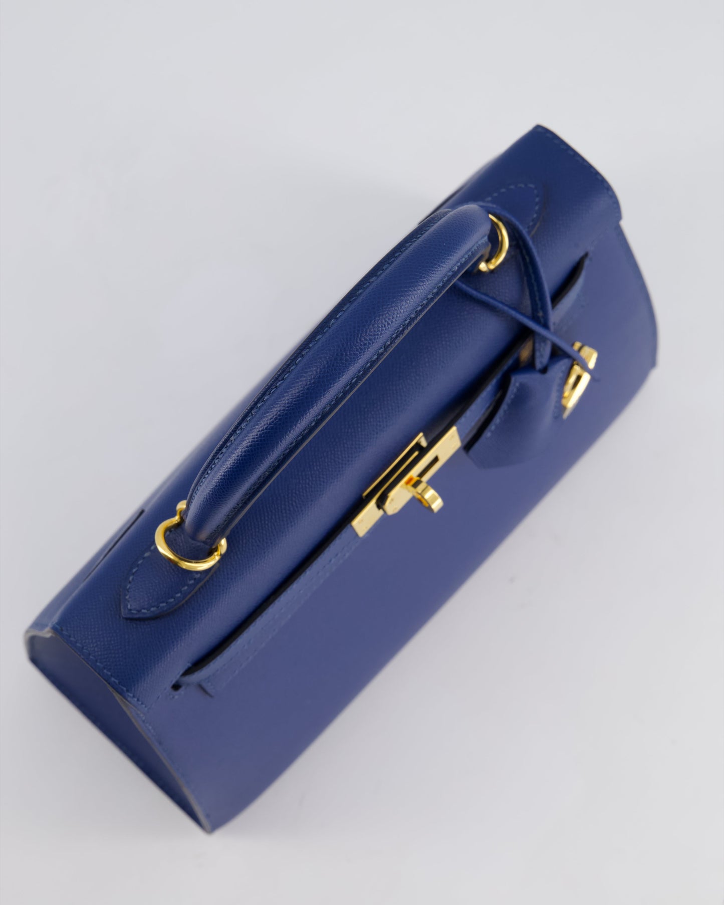 *FIRE PRICE* Hermès Kelly 25cm Sellier Bag in Deep Blue Madame Leather with Gold Hardware