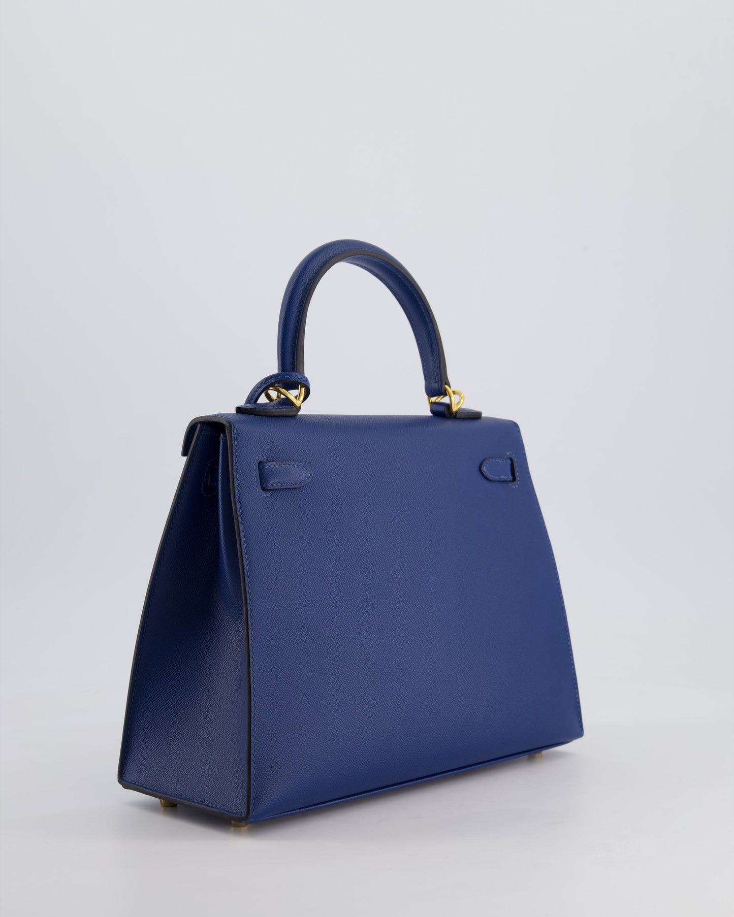 *FIRE PRICE* Hermès Kelly 25cm Sellier Bag in Deep Blue Madame Leather with Gold Hardware