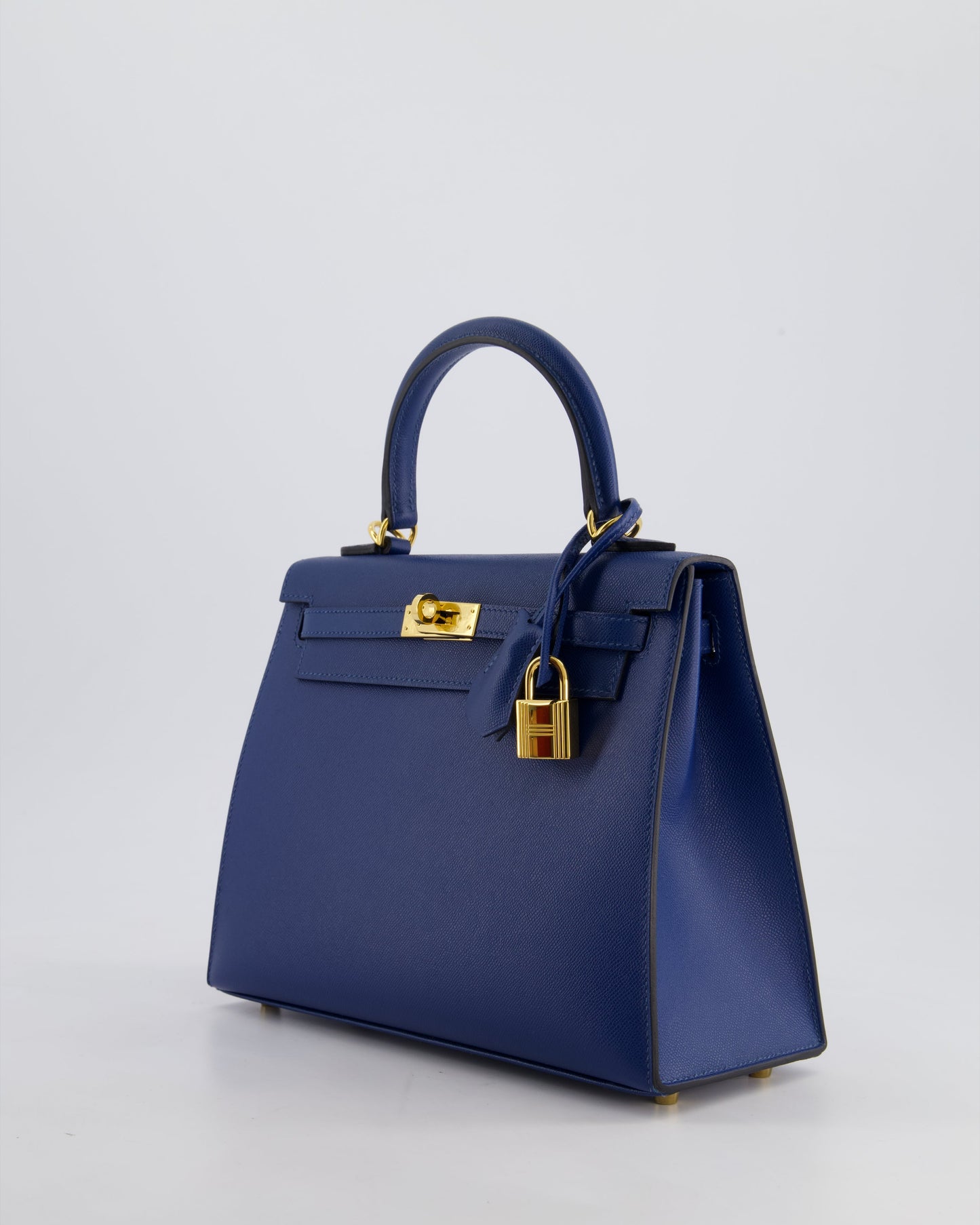*FIRE PRICE* Hermès Kelly 25cm Sellier Bag in Deep Blue Madame Leather with Gold Hardware