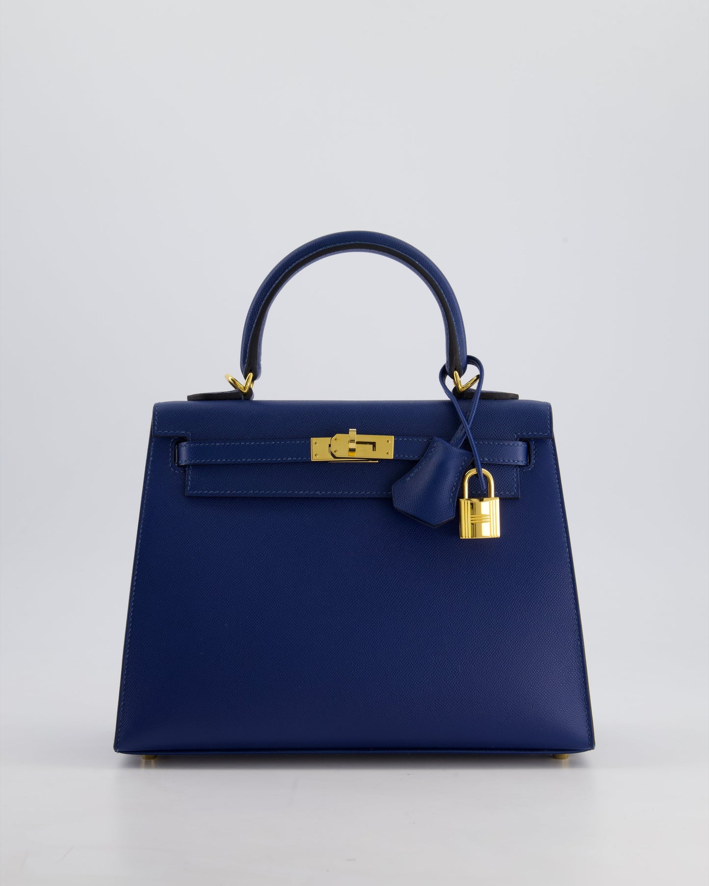 *FIRE PRICE* Hermès Kelly 25cm Sellier Bag in Deep Blue Madame Leather with Gold Hardware