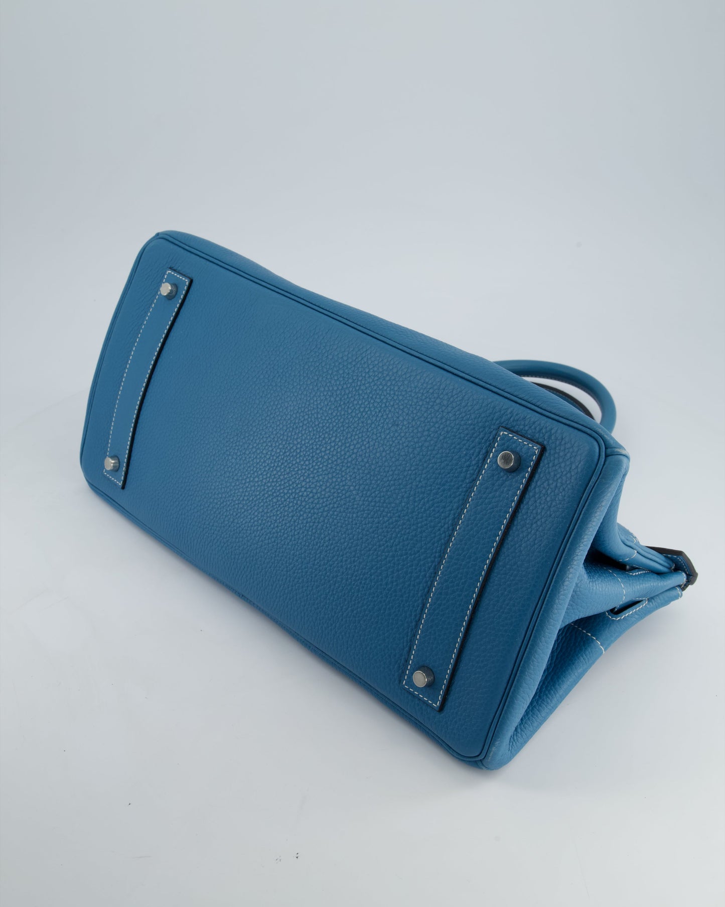 *COLLECTORS* Hermès Birkin JPG Bag in Bleu Jean Clemence Leather with Palladium Hardware