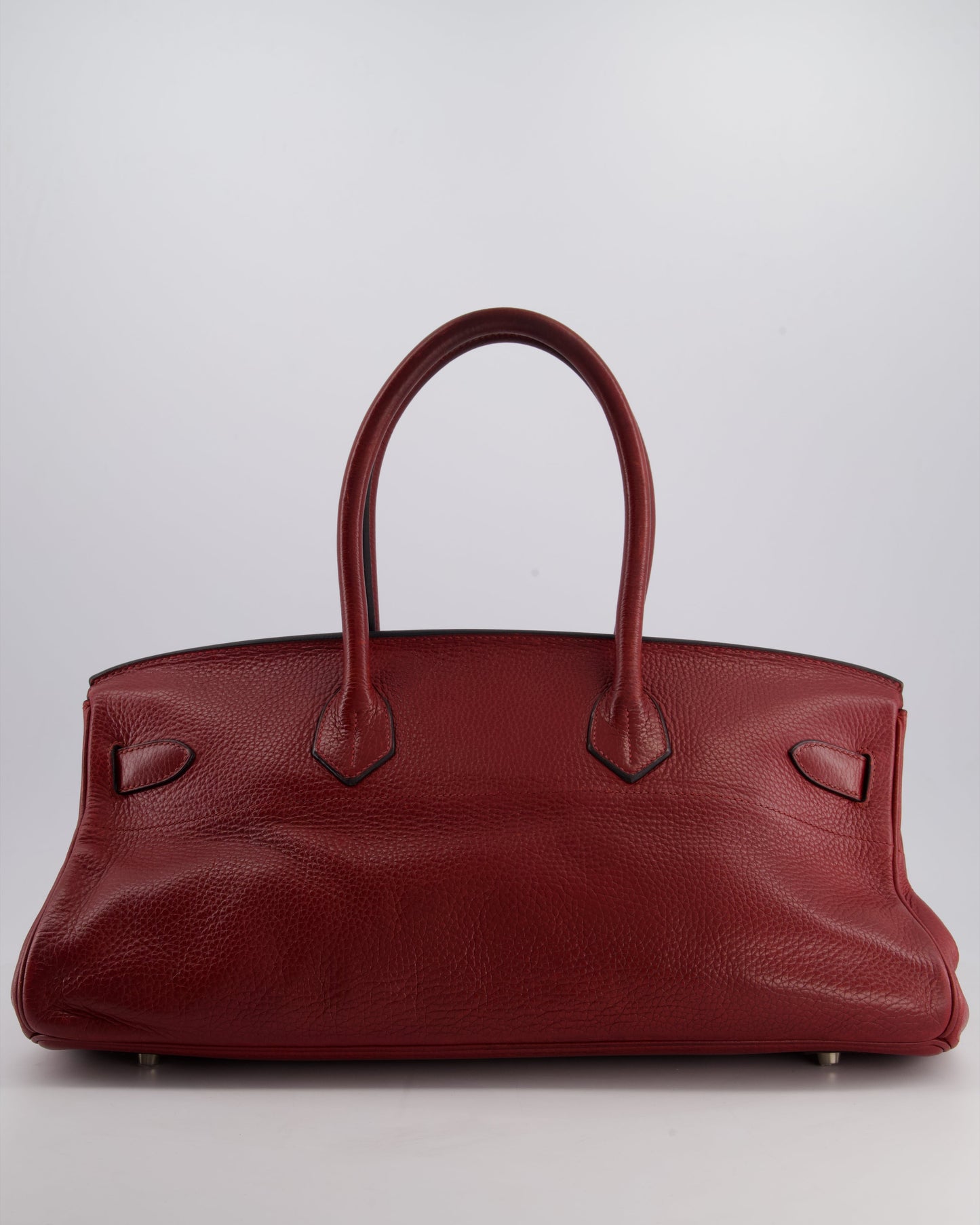 *COLLECTORS* Hermes Shoulder Birkin JPG Bag in Rouge H Clemence Leather with Palladium Hardware