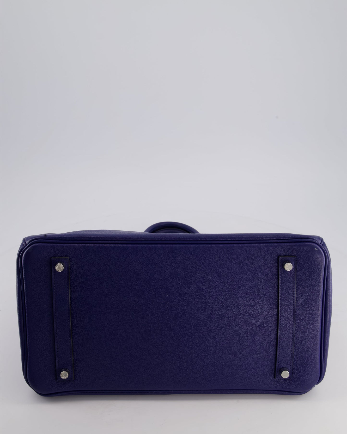 *LIMITED EDITION* Hermès Birkin 35cm Sea, Surf and Fun Bag in Bleu Saphir Novillo Leather with Palladium Hardware and Printed Canvas Interior