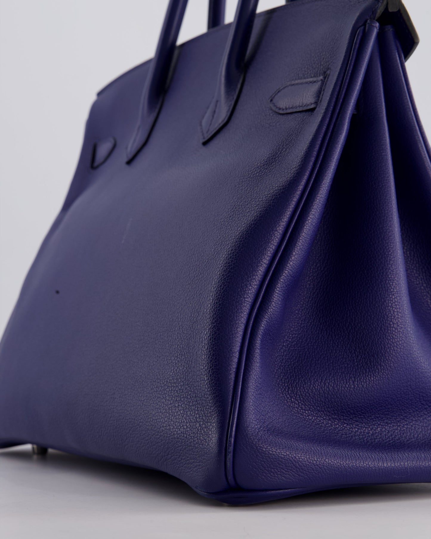 *LIMITED EDITION* Hermès Birkin 35cm Sea, Surf and Fun Bag in Bleu Saphir Novillo Leather with Palladium Hardware and Printed Canvas Interior