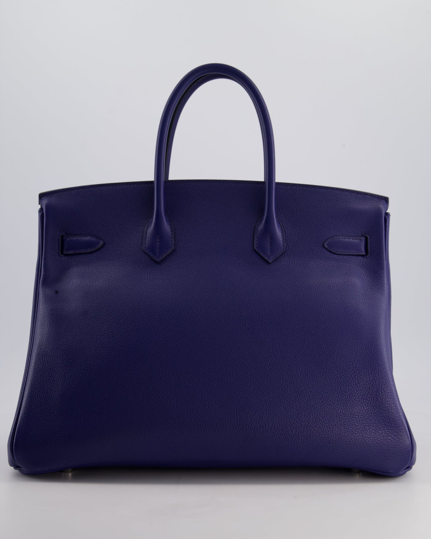 *LIMITED EDITION* Hermès Birkin 35cm Sea, Surf and Fun Bag in Bleu Saphir Novillo Leather with Palladium Hardware and Printed Canvas Interior
