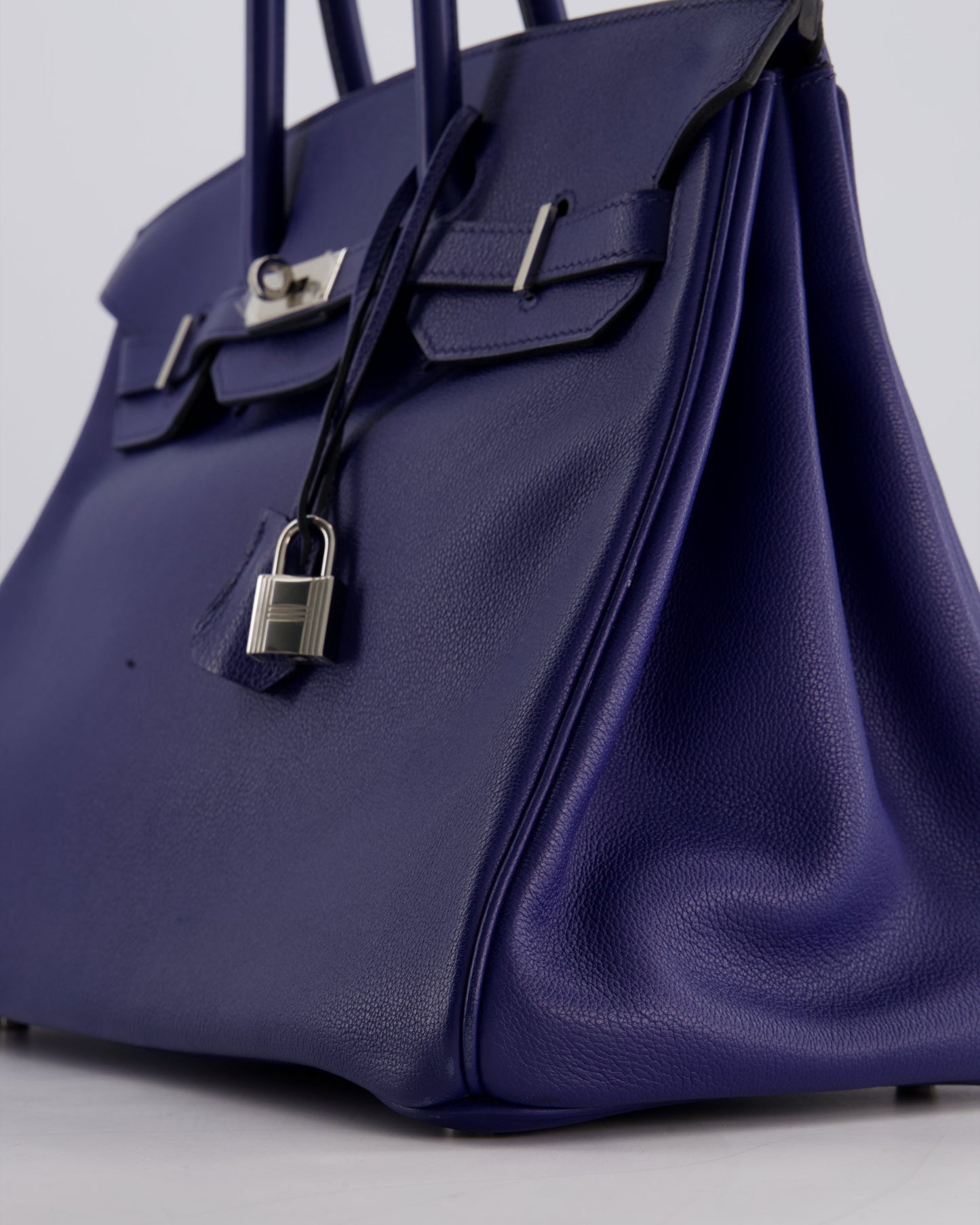 *LIMITED EDITION* Hermès Birkin 35cm Sea, Surf and Fun Bag in Bleu Saphir Novillo Leather with Palladium Hardware and Printed Canvas Interior