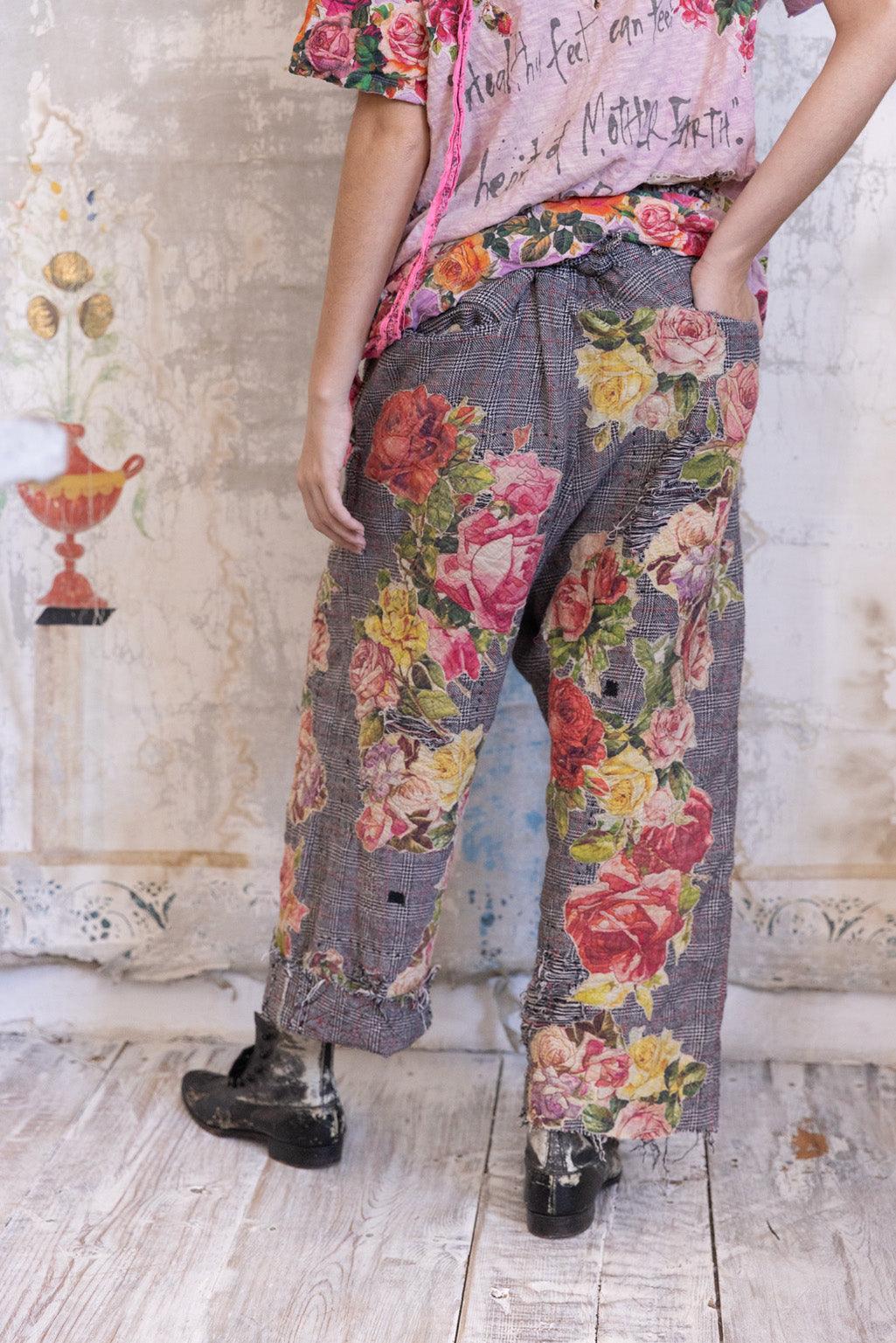 Appliqué Flower Miner Pants