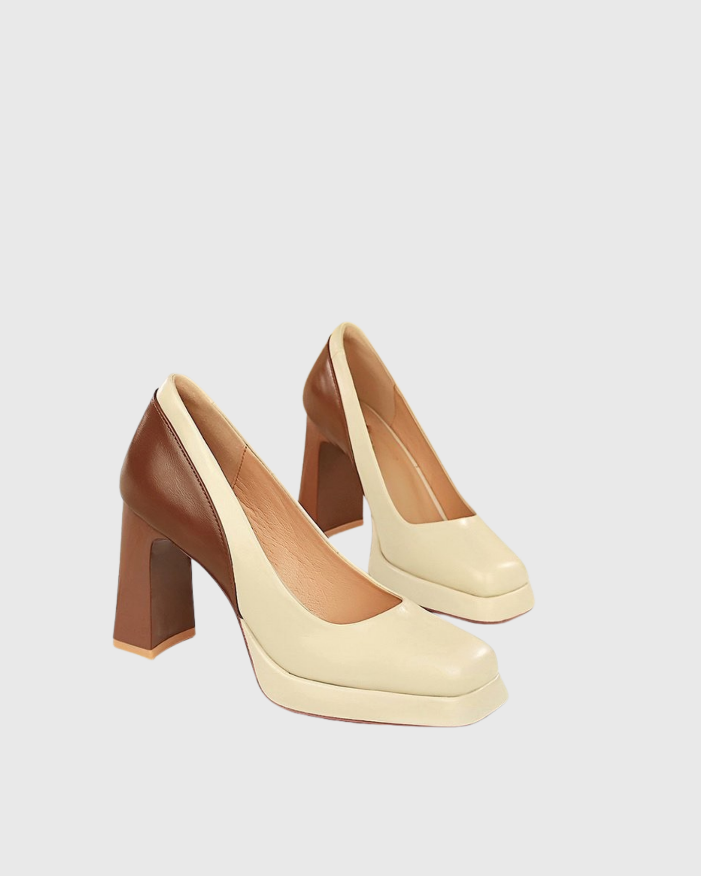 Padget Apricot Mocha Splicing Pumps