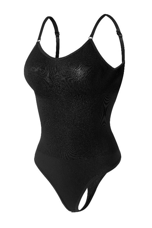 Backless Thong Shaping Bodysuit with Spaghetti Straps