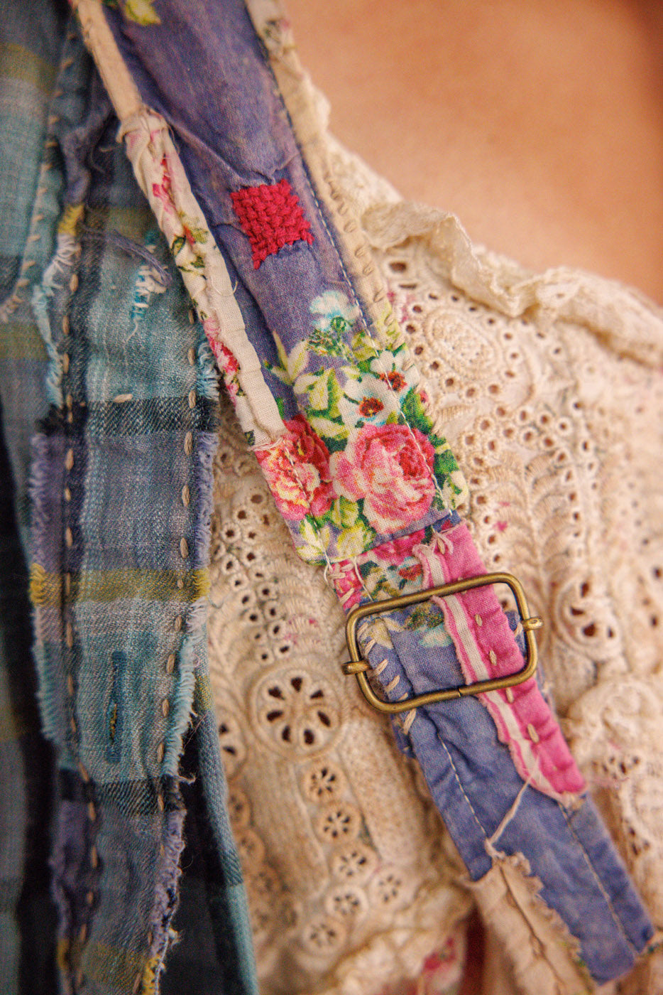 Embroidered Floral Shae Suspenders