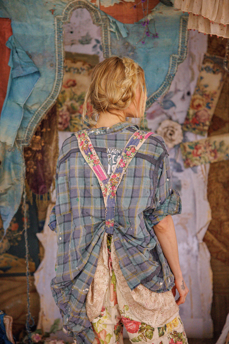 Embroidered Floral Shae Suspenders