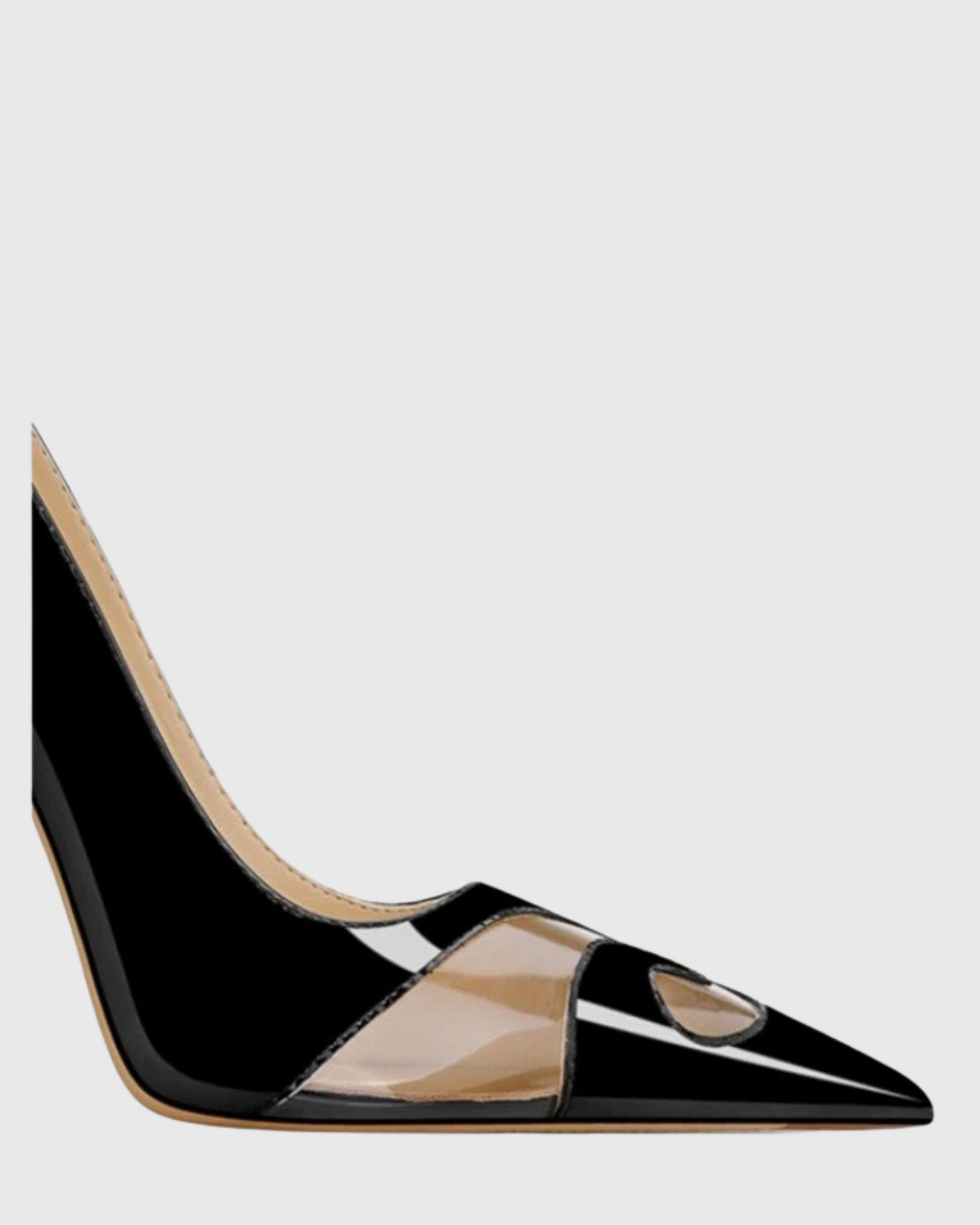 Varda Pvc Panel Pumps In Black