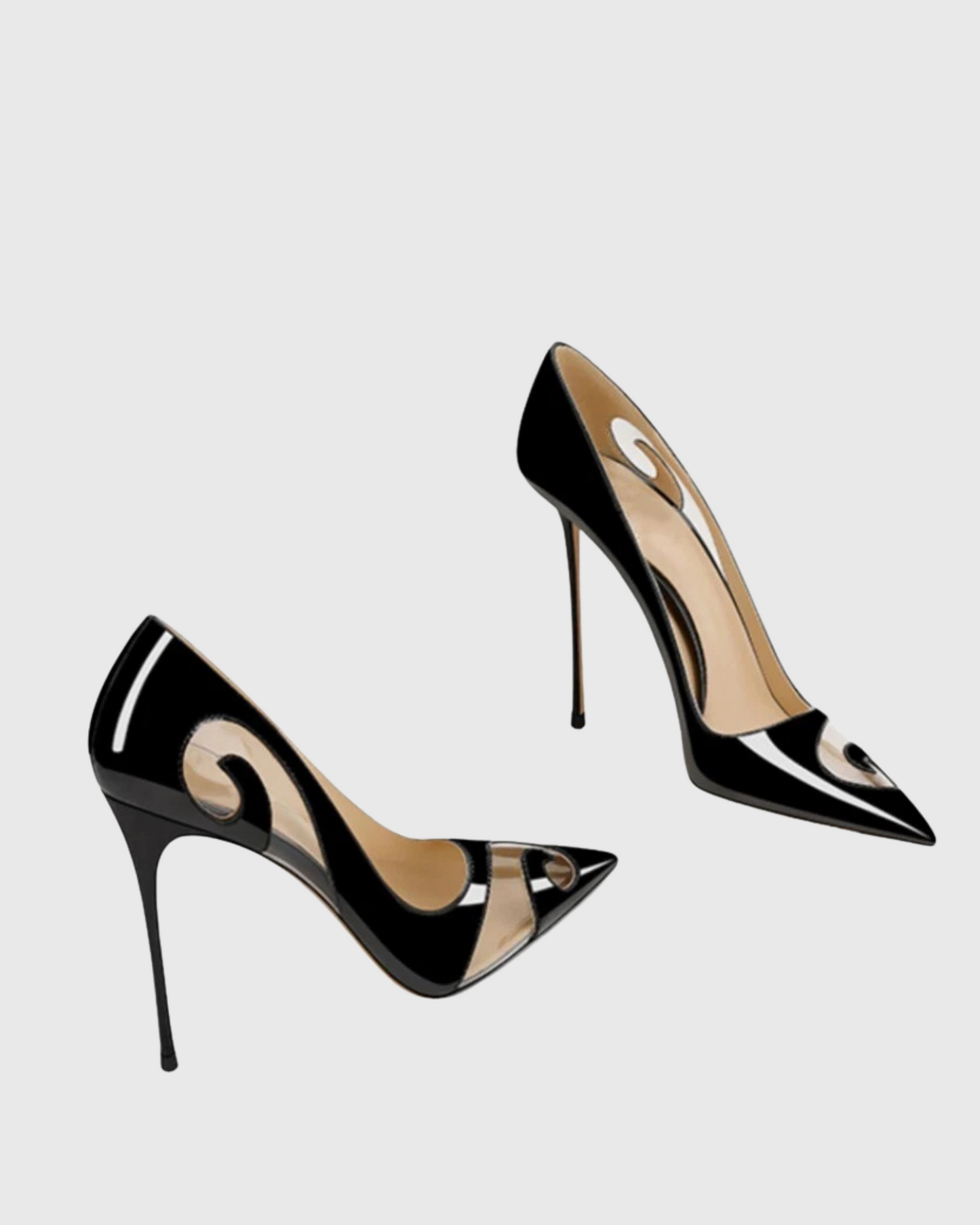 Varda Pvc Panel Pumps In Black