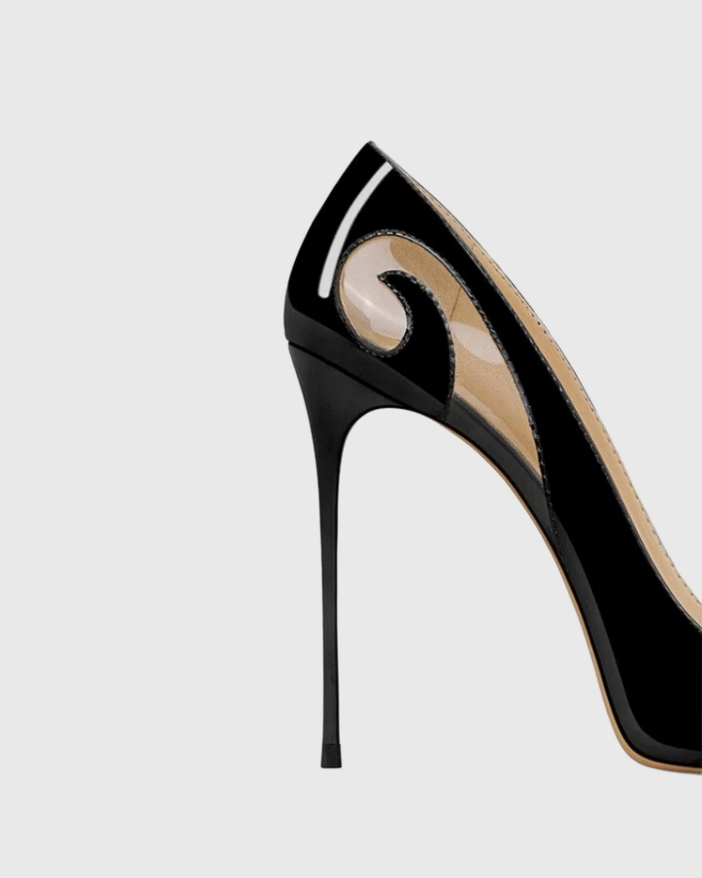 Varda Pvc Panel Pumps In Black
