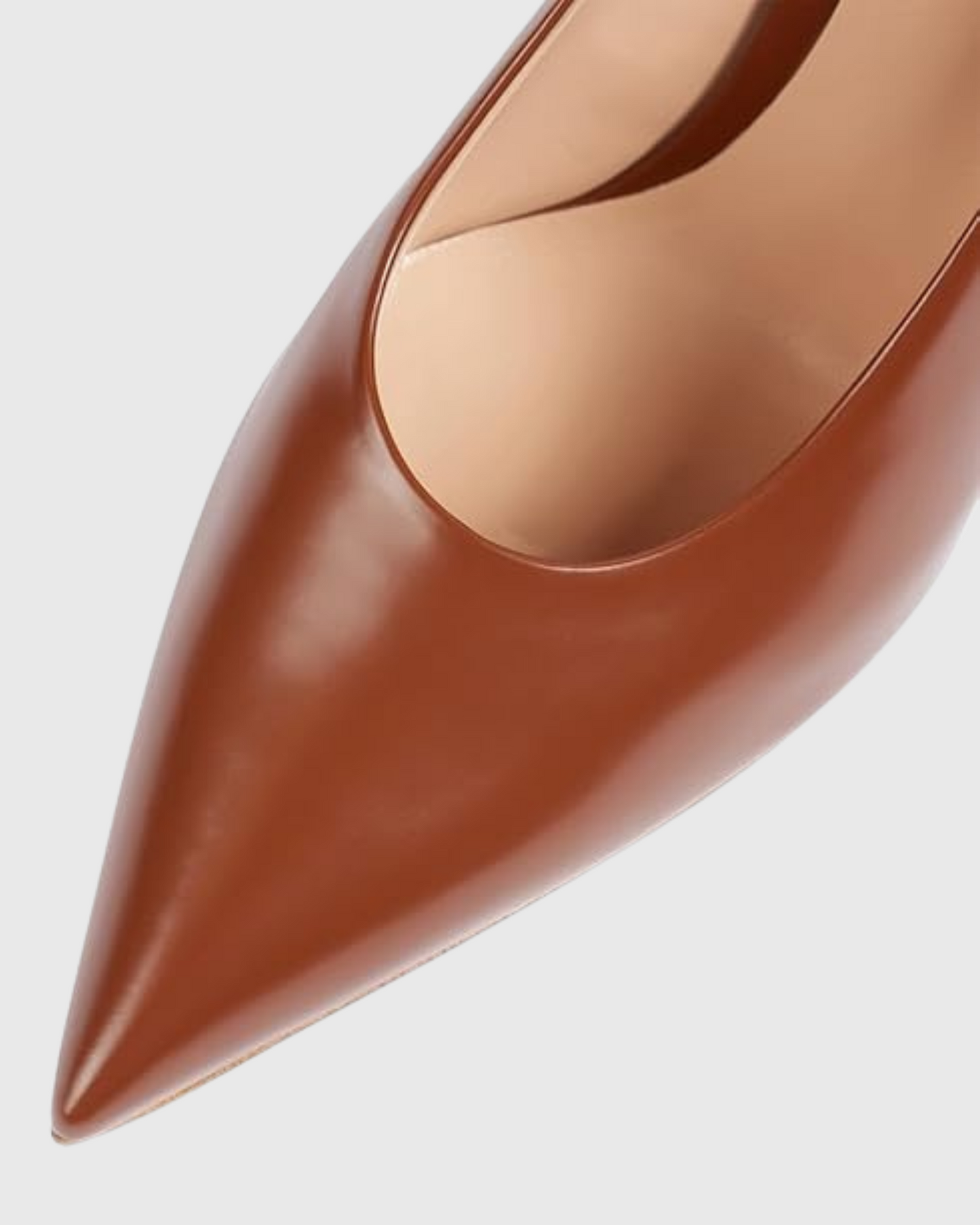 Venice Flower Heel Leather Pumps In Brown