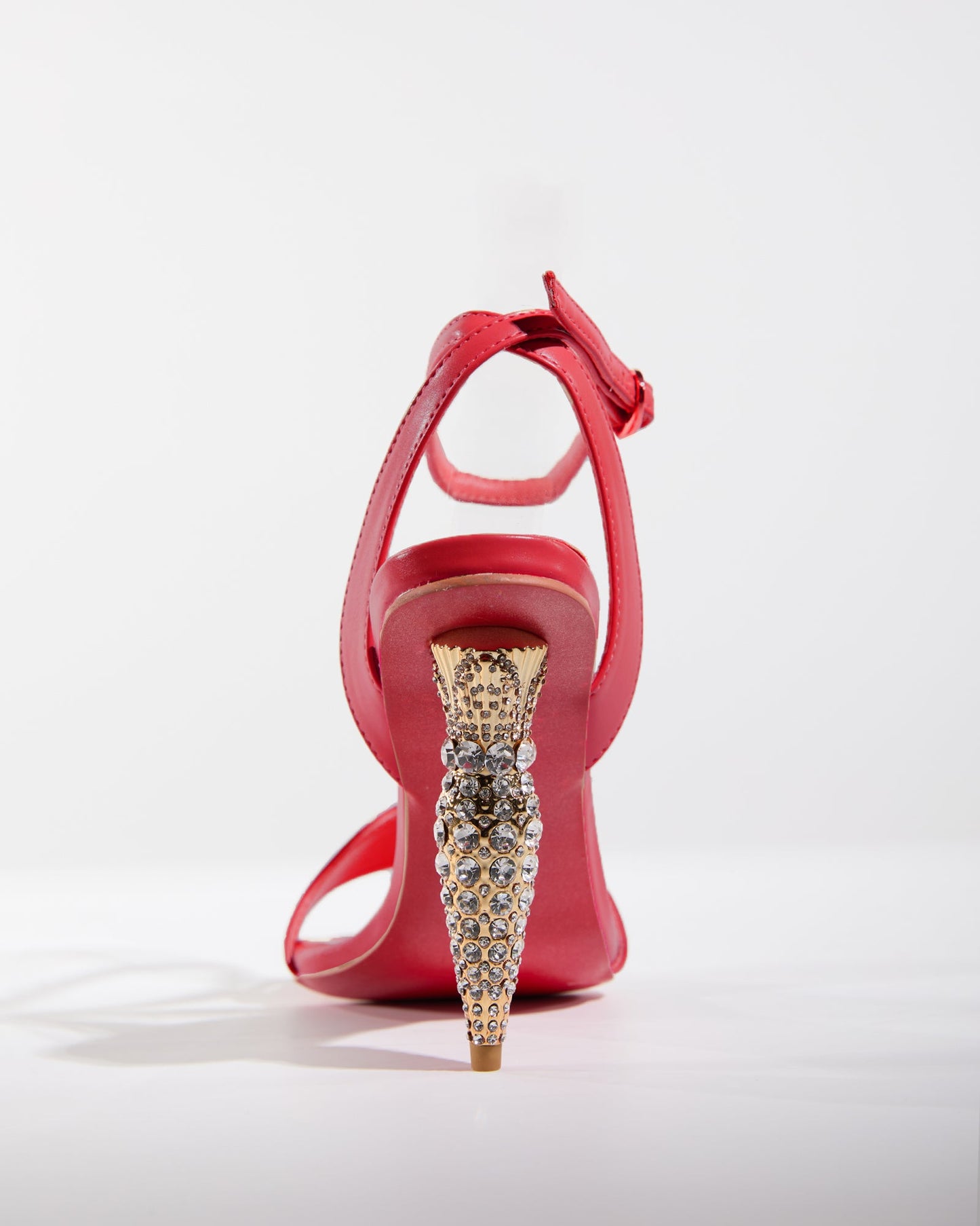 Wallis Rhinestone Geometric Heels In Red