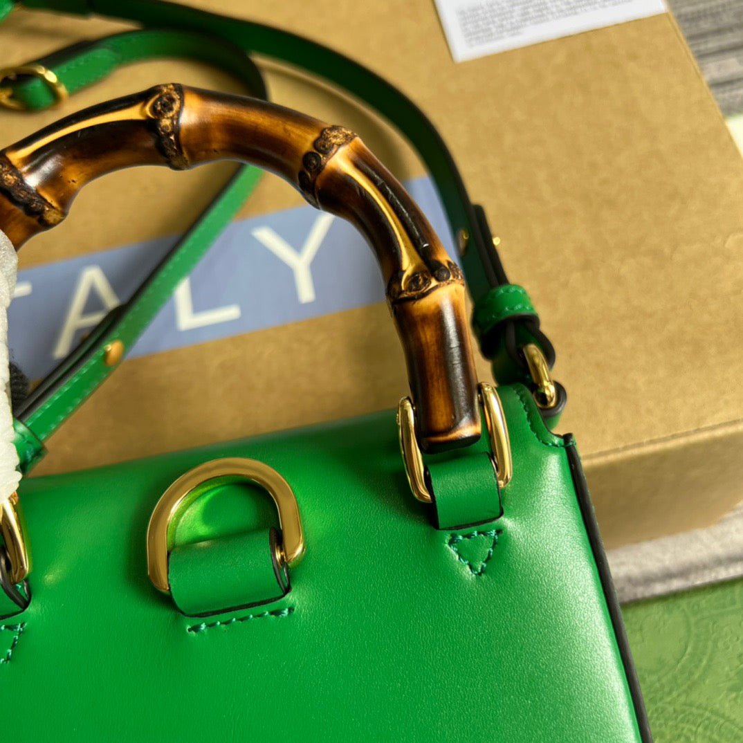 gg Bamboo Mini Handbag Green For Women, Women’s Bags 6.2in/16cm gg